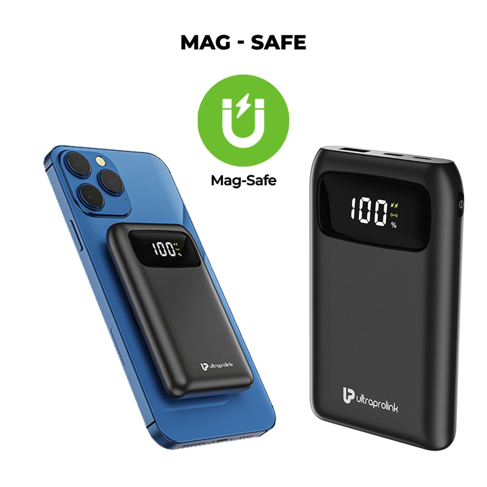 ultraprolink Juice-Up 10000 mAh 15W Fast Charging Power Bank (Lightning, 1 Type A & 1 Type C Ports, Magsafe Wireless Charging, Black)_8