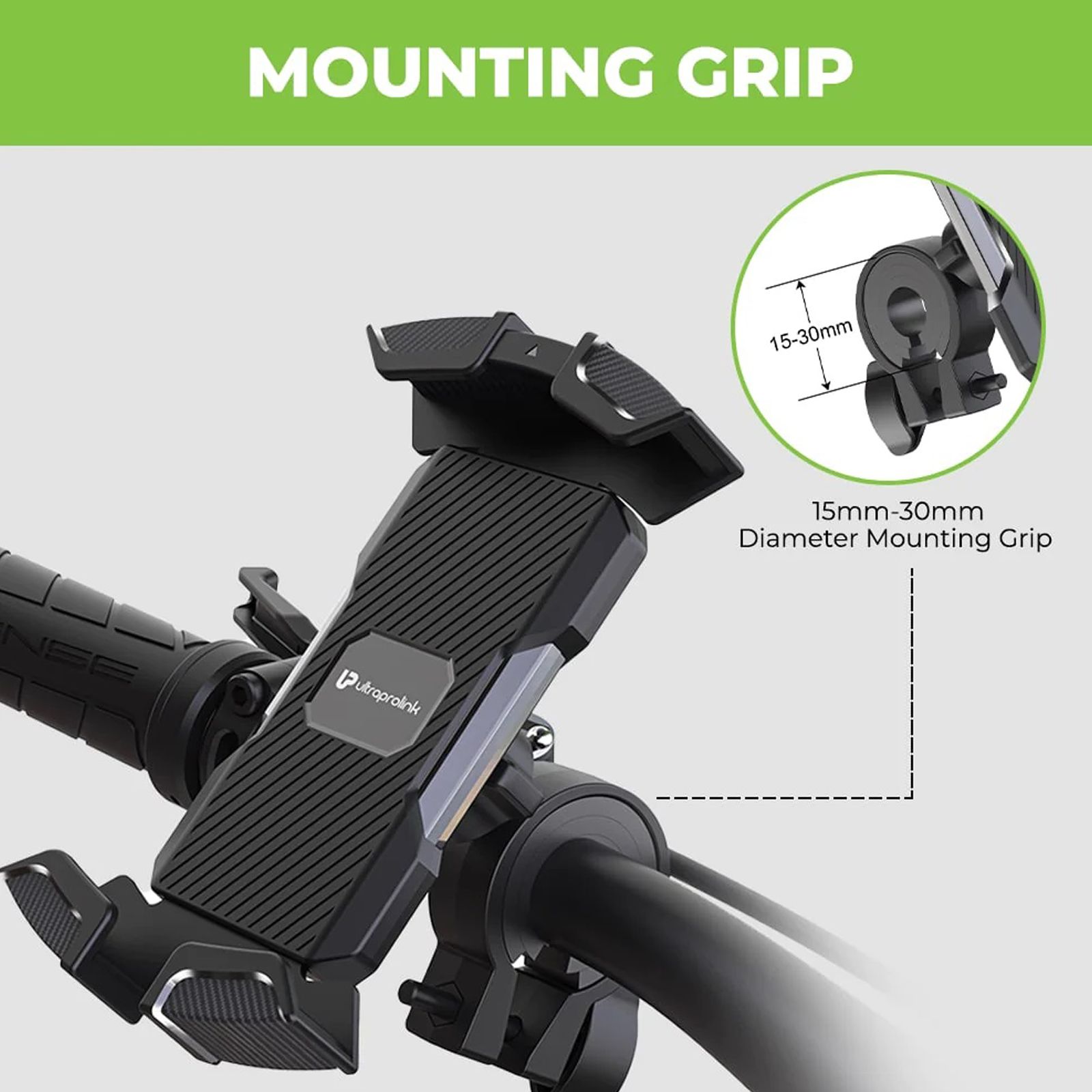 ultraprolink Bike and Motorcycle Mount for Mobile (Secure Lock, Black)_4