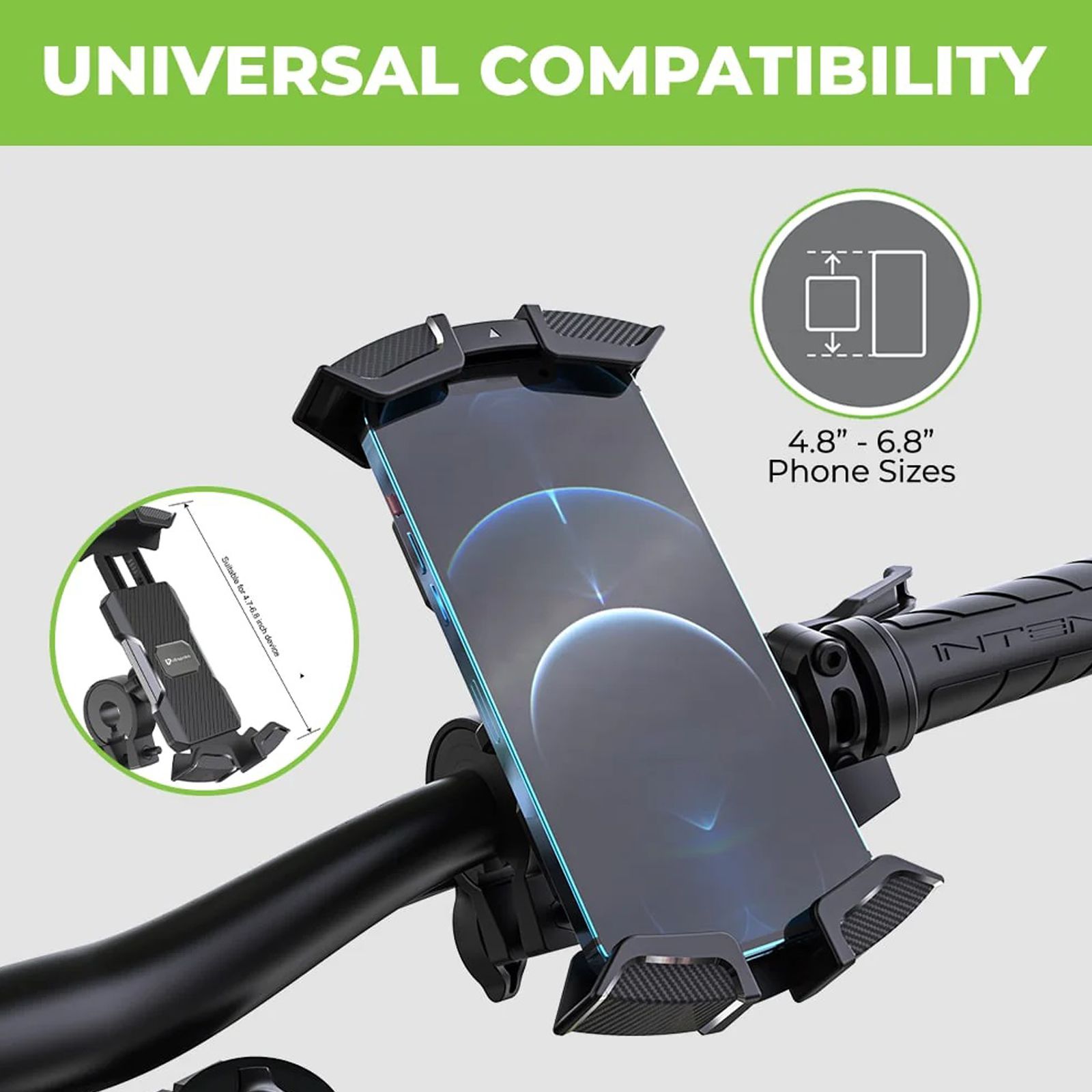 ultraprolink Bike and Motorcycle Mount for Mobile (Secure Lock, Black)_6