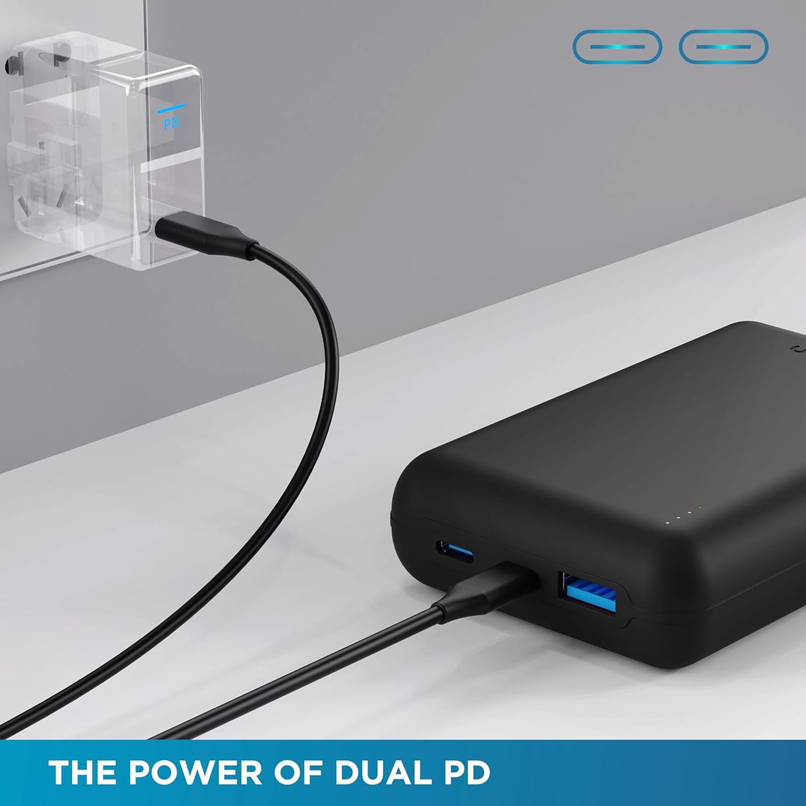 urbn 20000 mAh 22.5W Fast Charging Power Bank (1 Type A & 2 Type C Ports, 12 Layer Circuit Protection, Black)_15