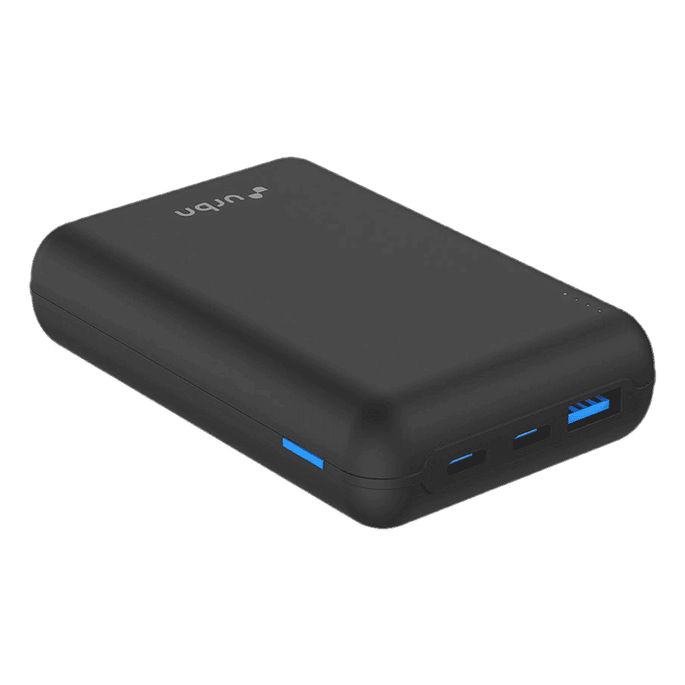 urbn 20000 mAh 22.5W Fast Charging Power Bank (1 Type A & 2 Type C Ports, 12 Layer Circuit Protection, Black)_4