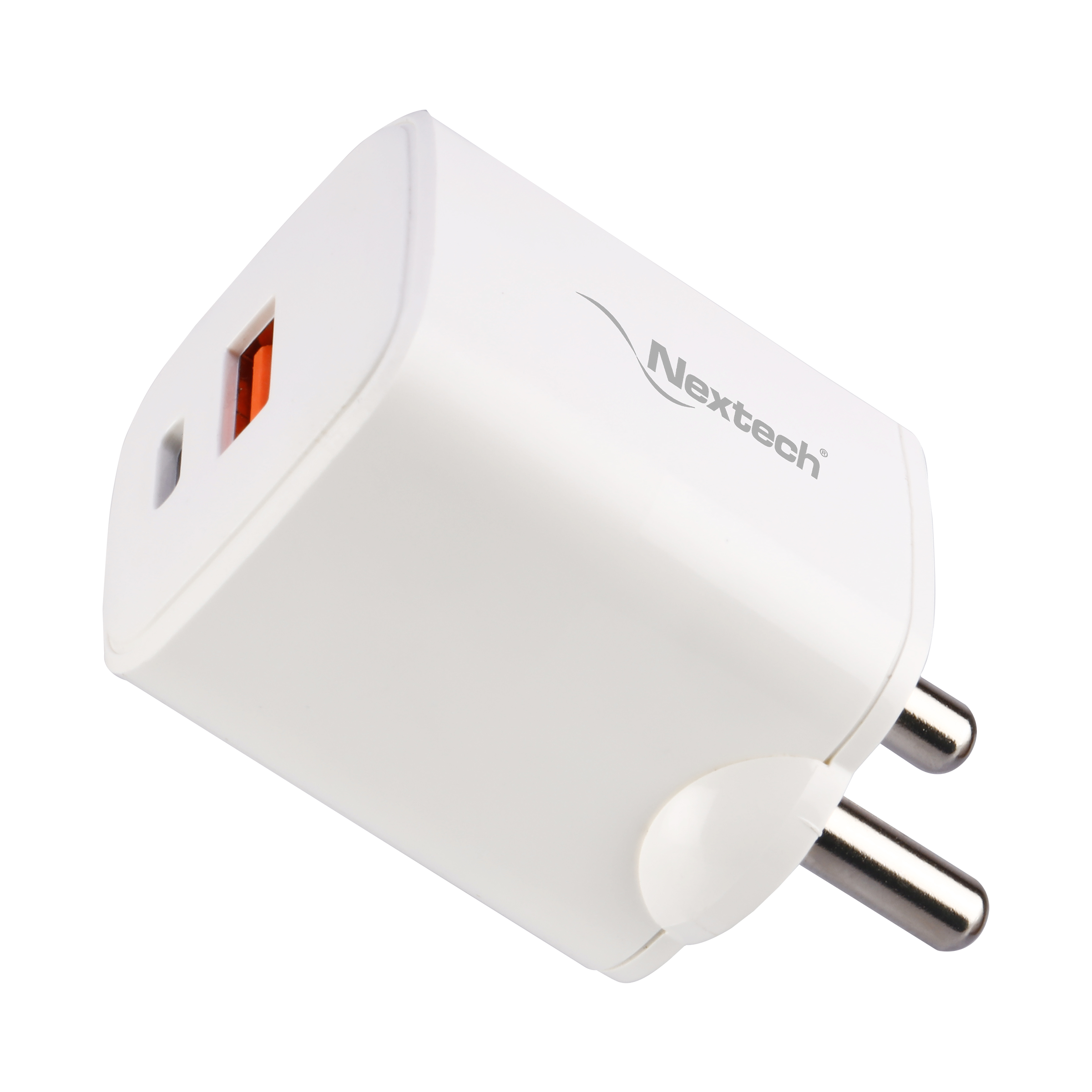 Nextech 35 W Type A & Type C 2-Port Fast Charger (Adapter Only, Universal Compatibility, White)_6