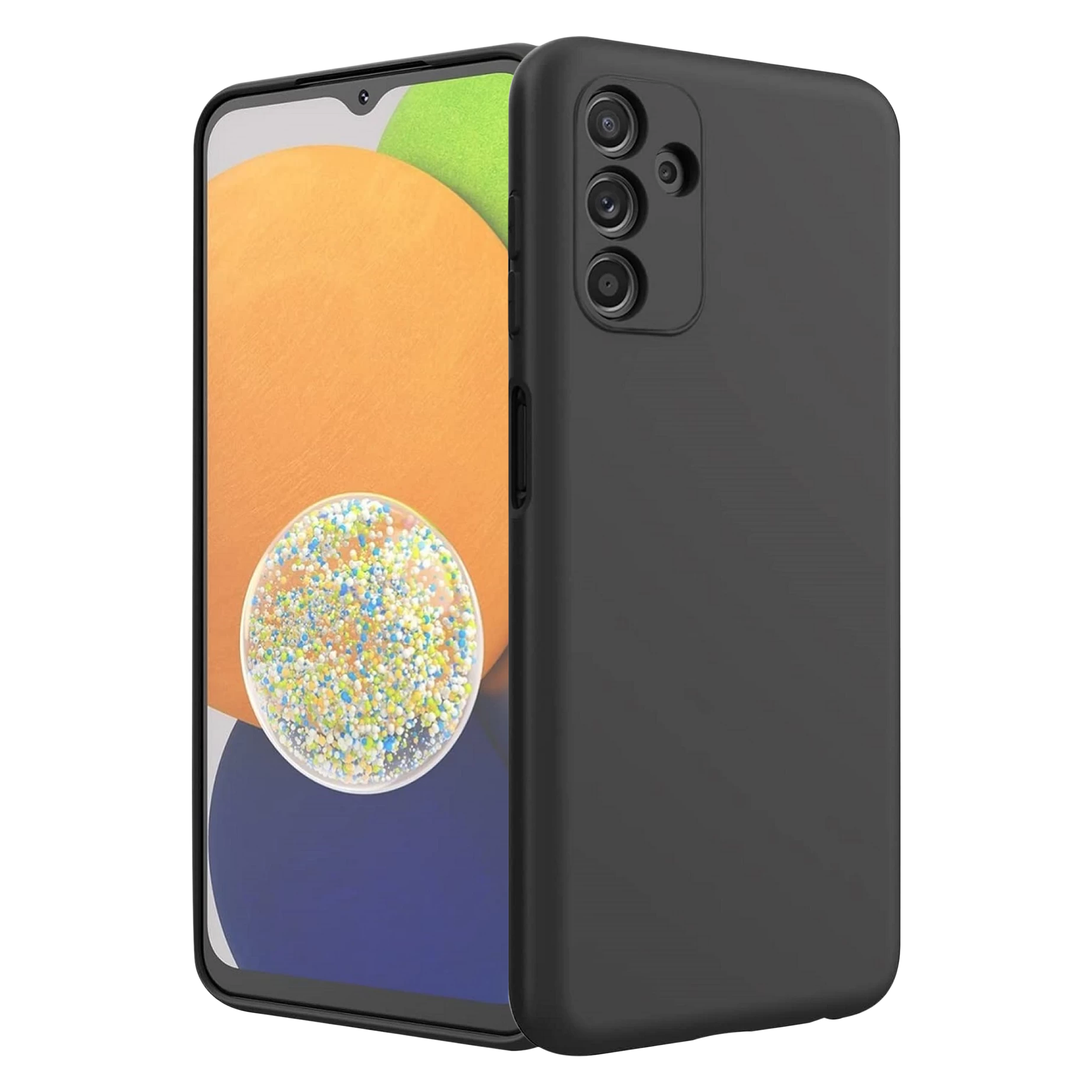 in base Soft Silicon Back Case for Samsung Galaxy A14 (360 Degree Protection, Black)_1