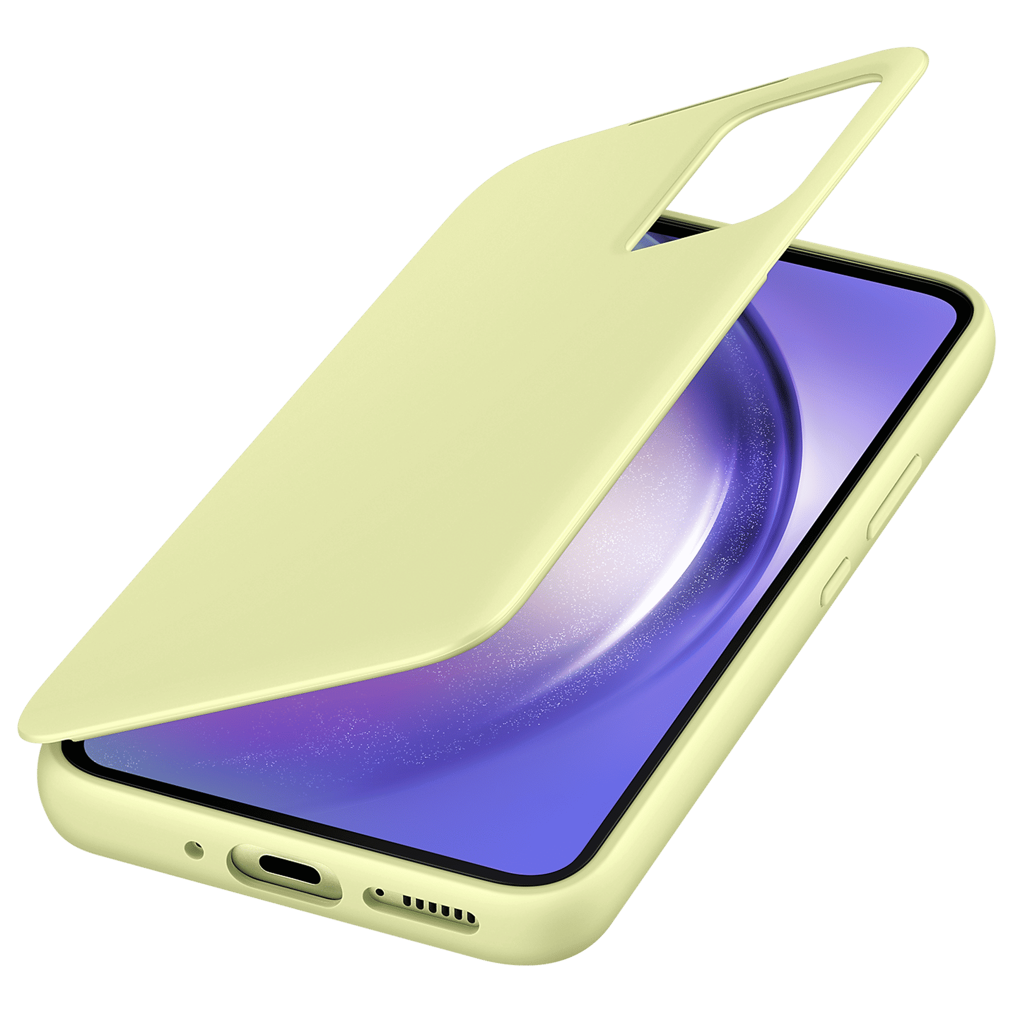 SAMSUNG Flip Case for Galaxy A54 (Display Window, Lime)_5