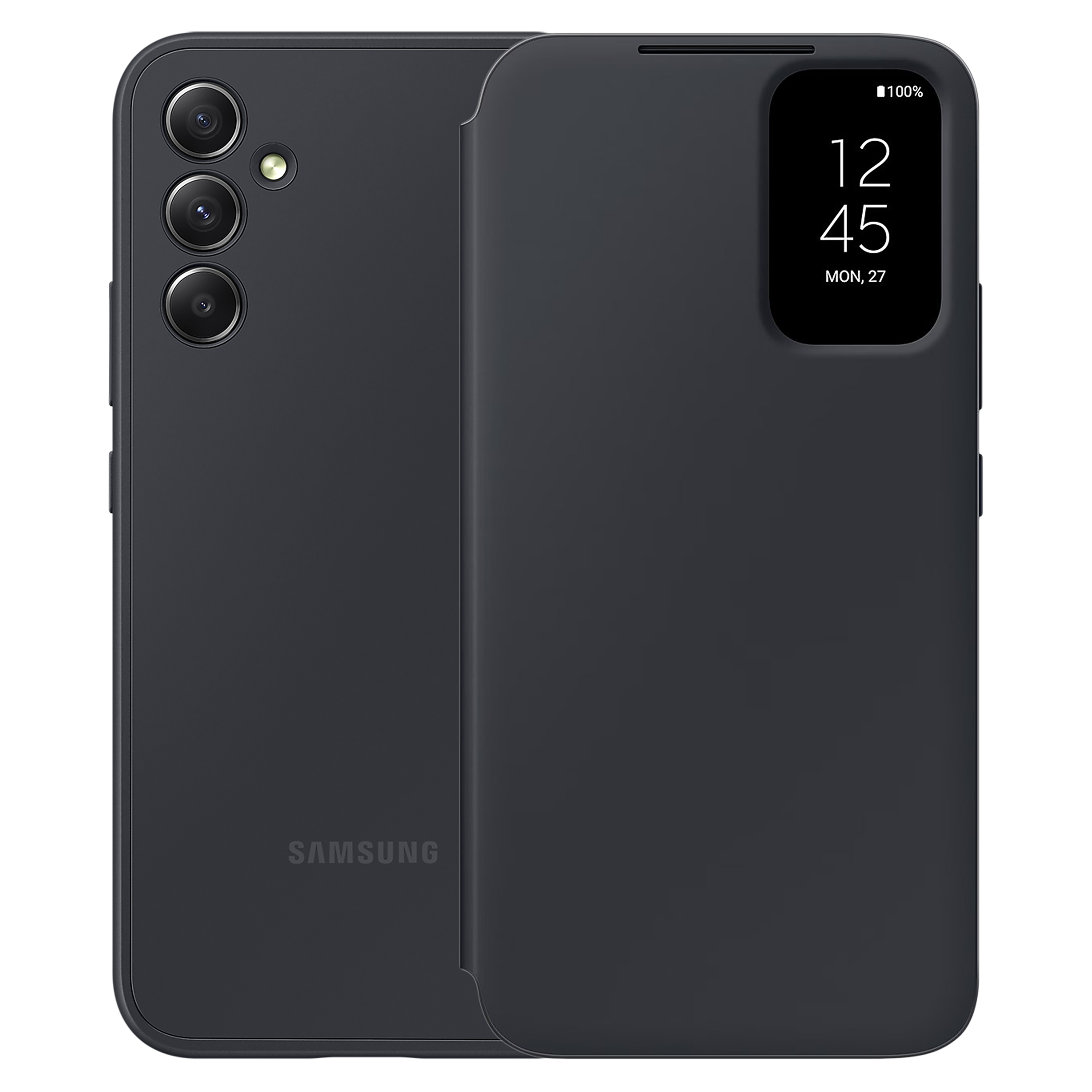 SAMSUNG Flip Case for Galaxy A34 (Display Window, Black)_1