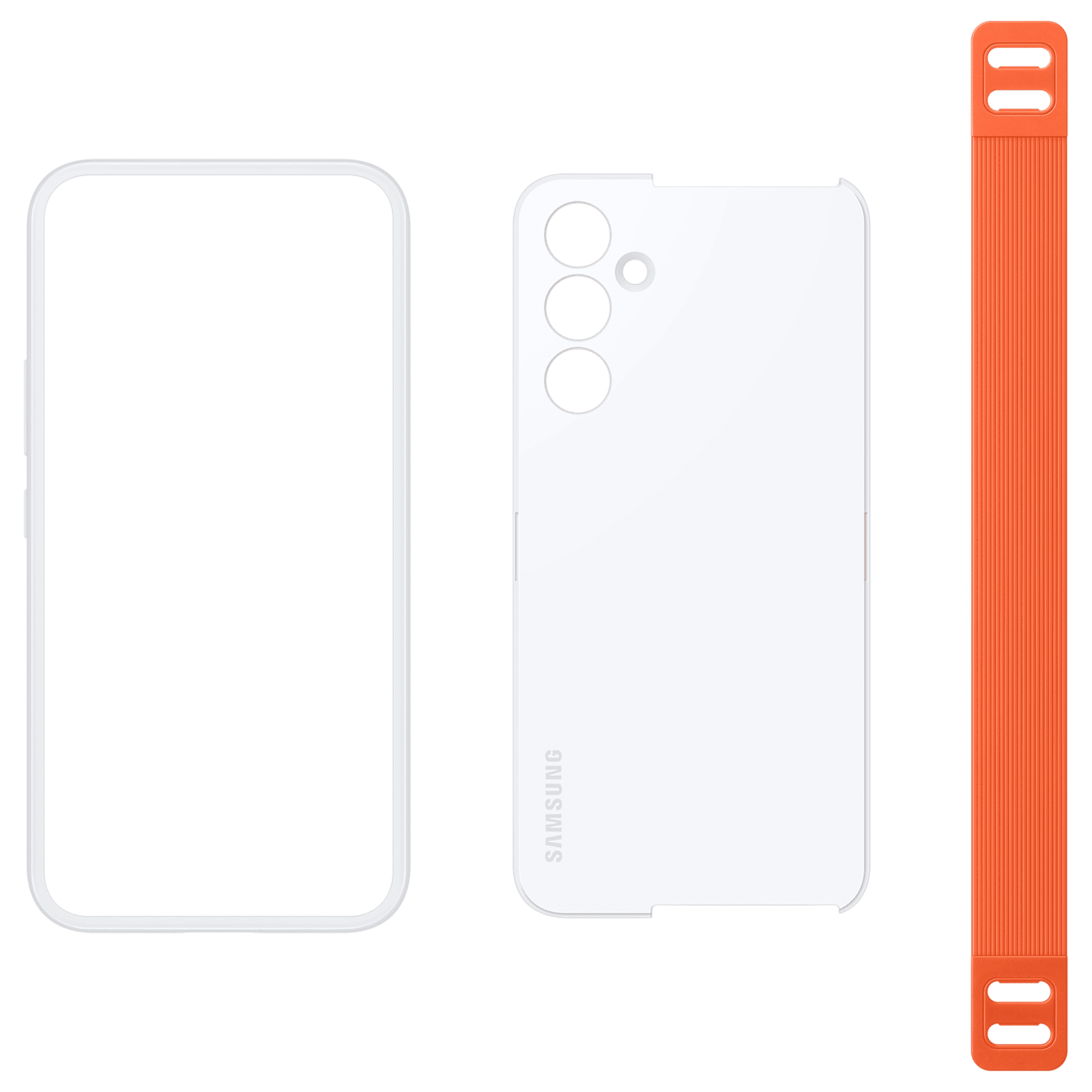 SAMSUNG Haze Back Case for Galaxy A54 (Detachable Straps, White)_7