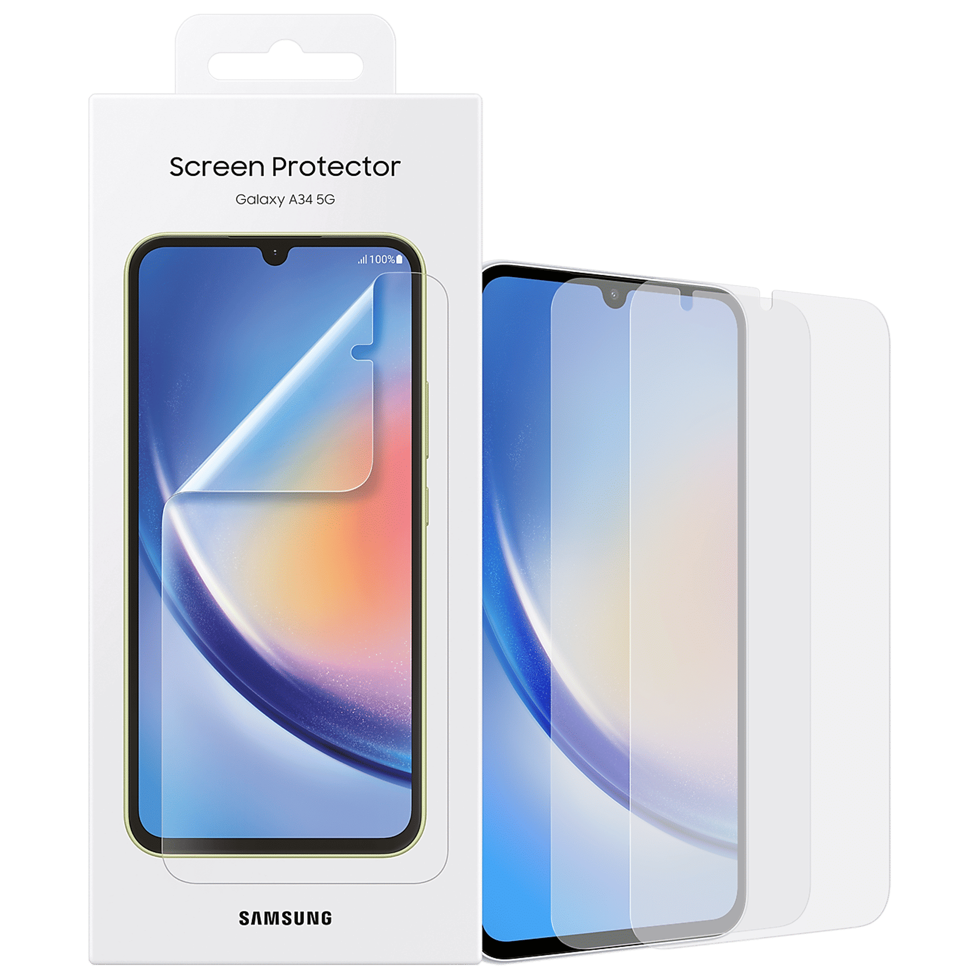 SAMSUNG Tempered Glass for Galaxy A34 (Anti Fingerprint)_4