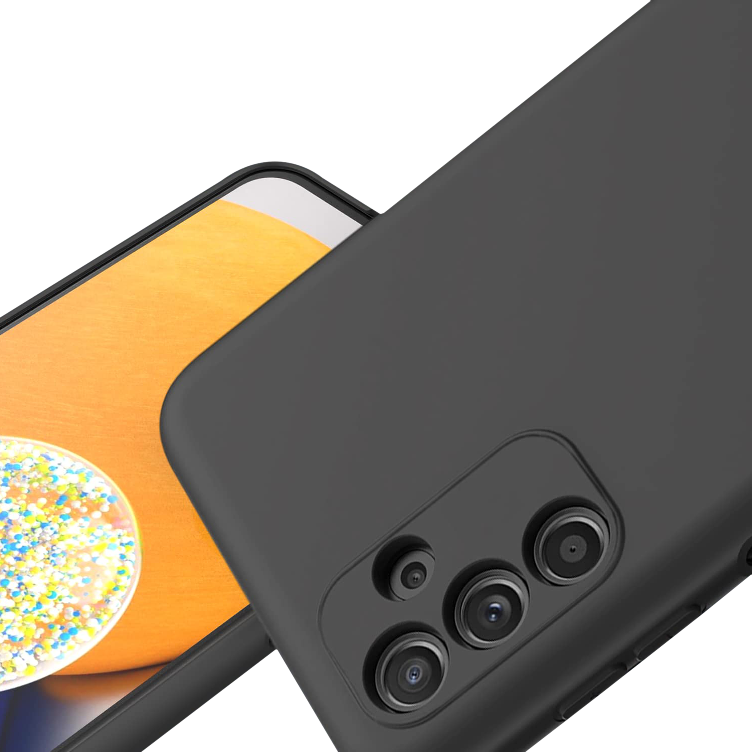 in base Silicon Back Cover for Samsung A34 (360 Degree Protection, Black)_5