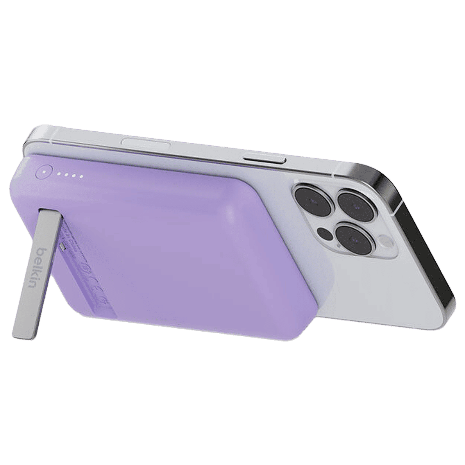 belkin BoostCharge 5000 mAh 7.5W Fast Charging Power Bank (Type C Port, Wireless Charging with Stand, Purple)_6