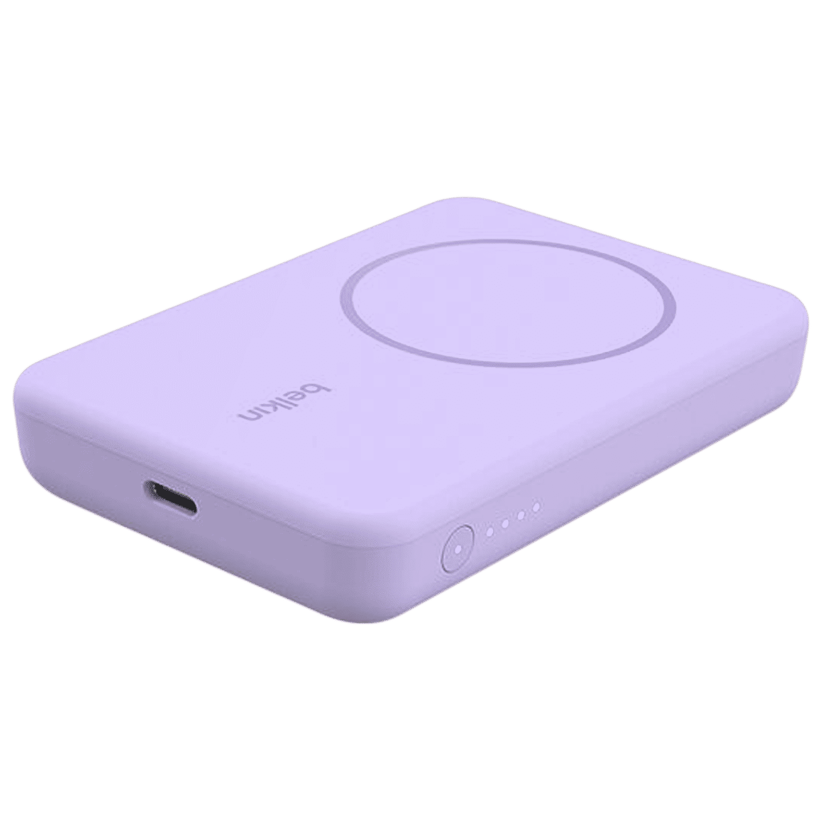 belkin BoostCharge 5000 mAh 7.5W Fast Charging Power Bank (Type C Port, Wireless Charging with Stand, Purple)_4