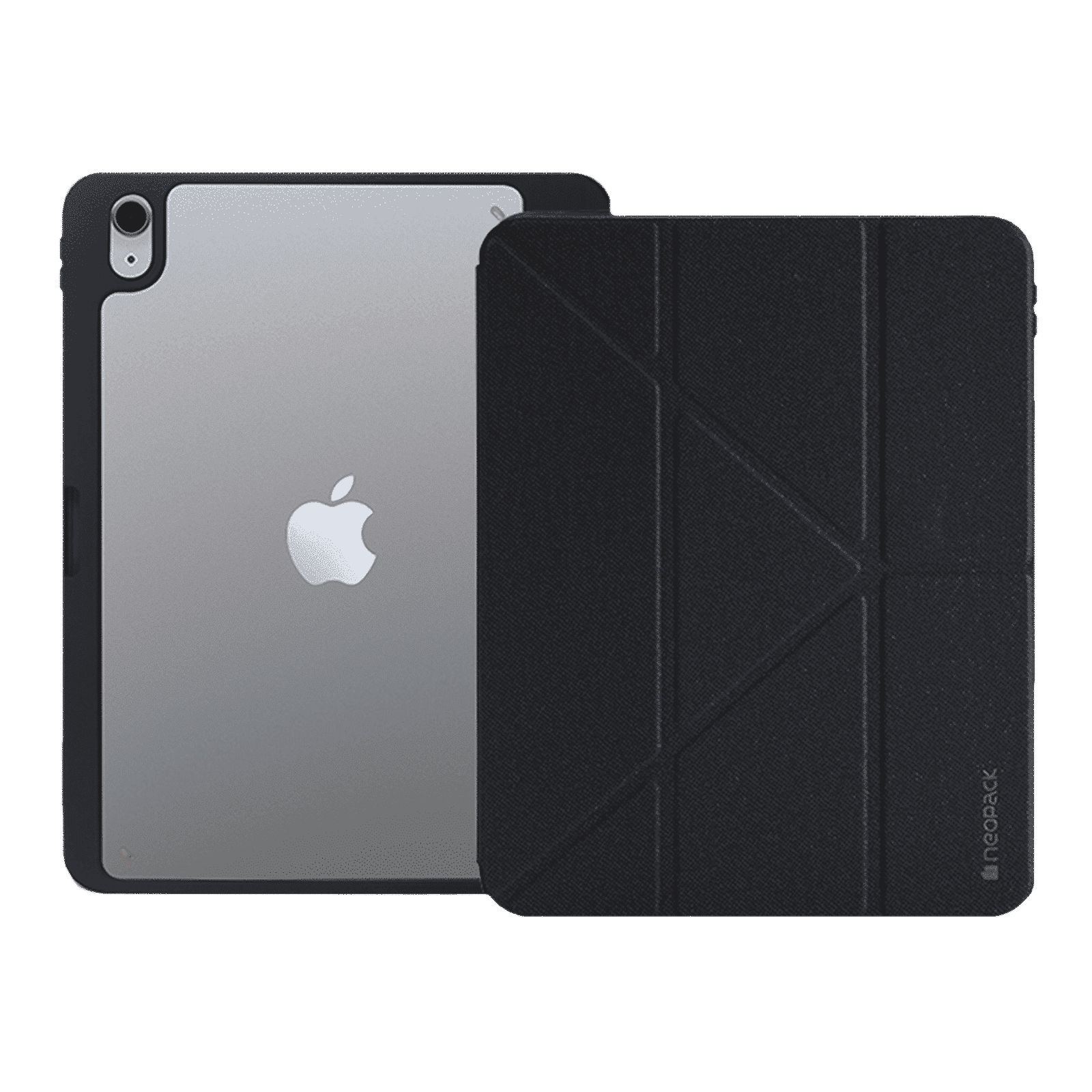 neopack Alpha Polyurethane Flip Cover for Apple iPad Air 10.9 inch (4th & 5th Gen), iPad Air 11 inch with Apple Pencil Holder (Auto Stand-by Mode, Black)_1