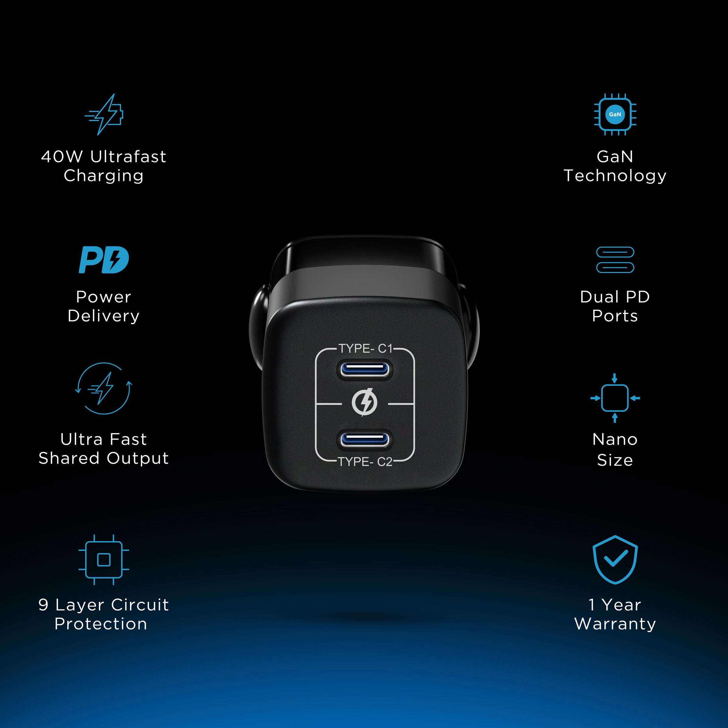 urbn 40W Type C Fast Charger (Adapter Only, 9 Layer Circuit Protection, Black) urbn 40W Type C Fast Charger (Adapter Only, 9 Layer Circuit Protection, Black)_10