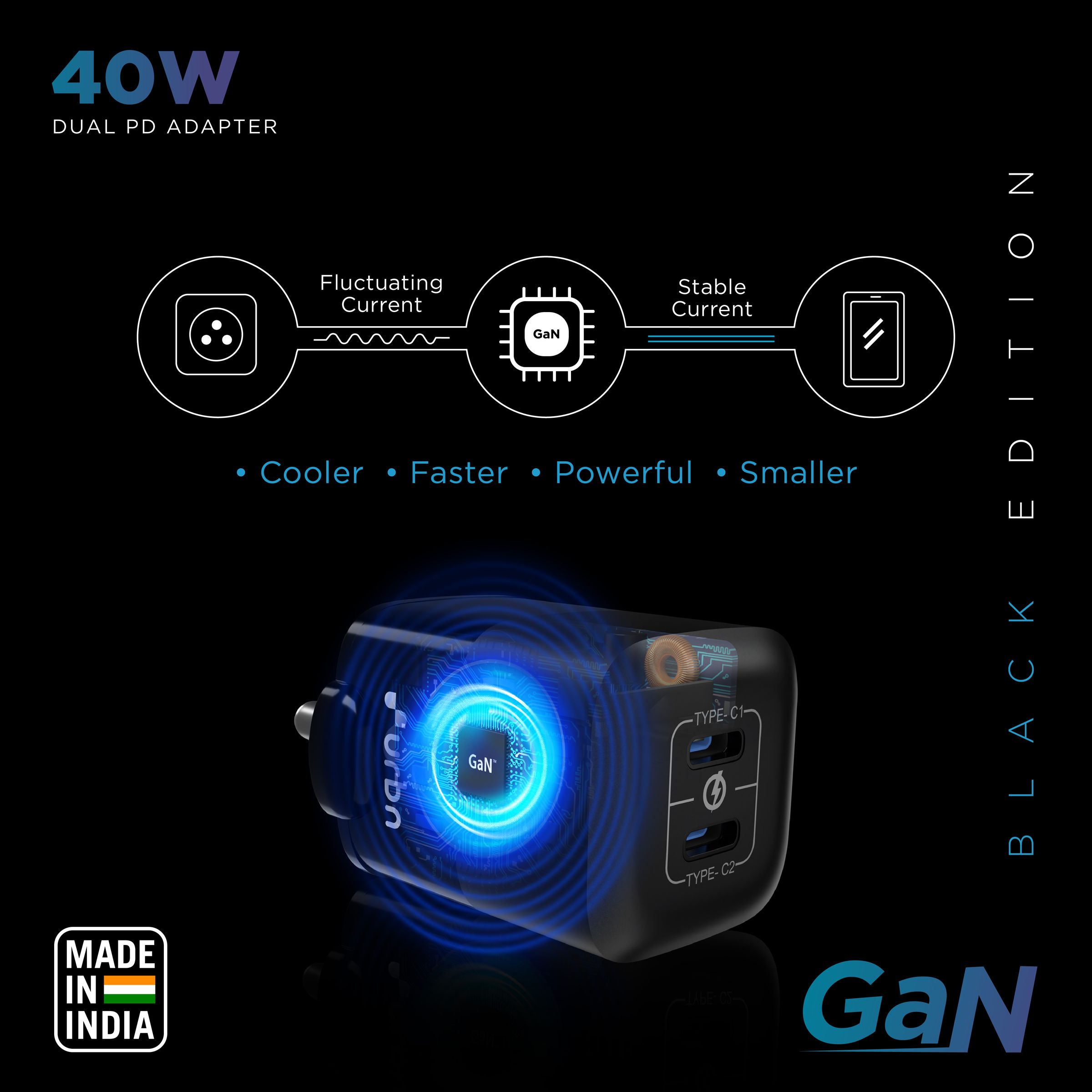 urbn 40W Type C Fast Charger (Adapter Only, 9 Layer Circuit Protection, Black) urbn 40W Type C Fast Charger (Adapter Only, 9 Layer Circuit Protection, Black)_4