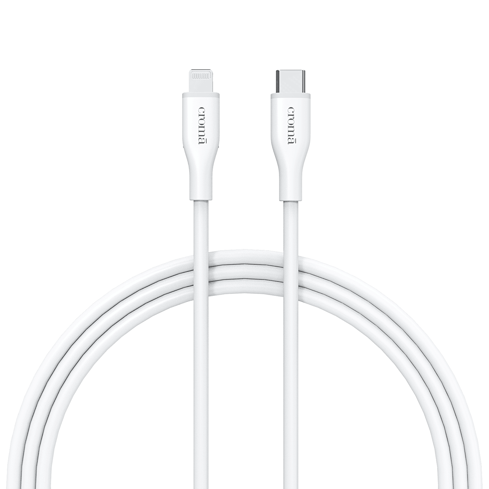 Croma Type C to Lightning 3.9 Feet (1.2M) Cable (Apple Certified, White)_1