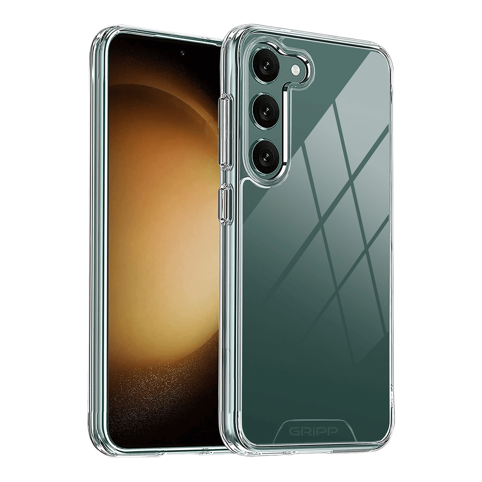 GRIPP GR-S23P-CLR Hard Silicon Back Case for Samsung S23 Plus (Anti-bacterial Technology, Transparent)_1