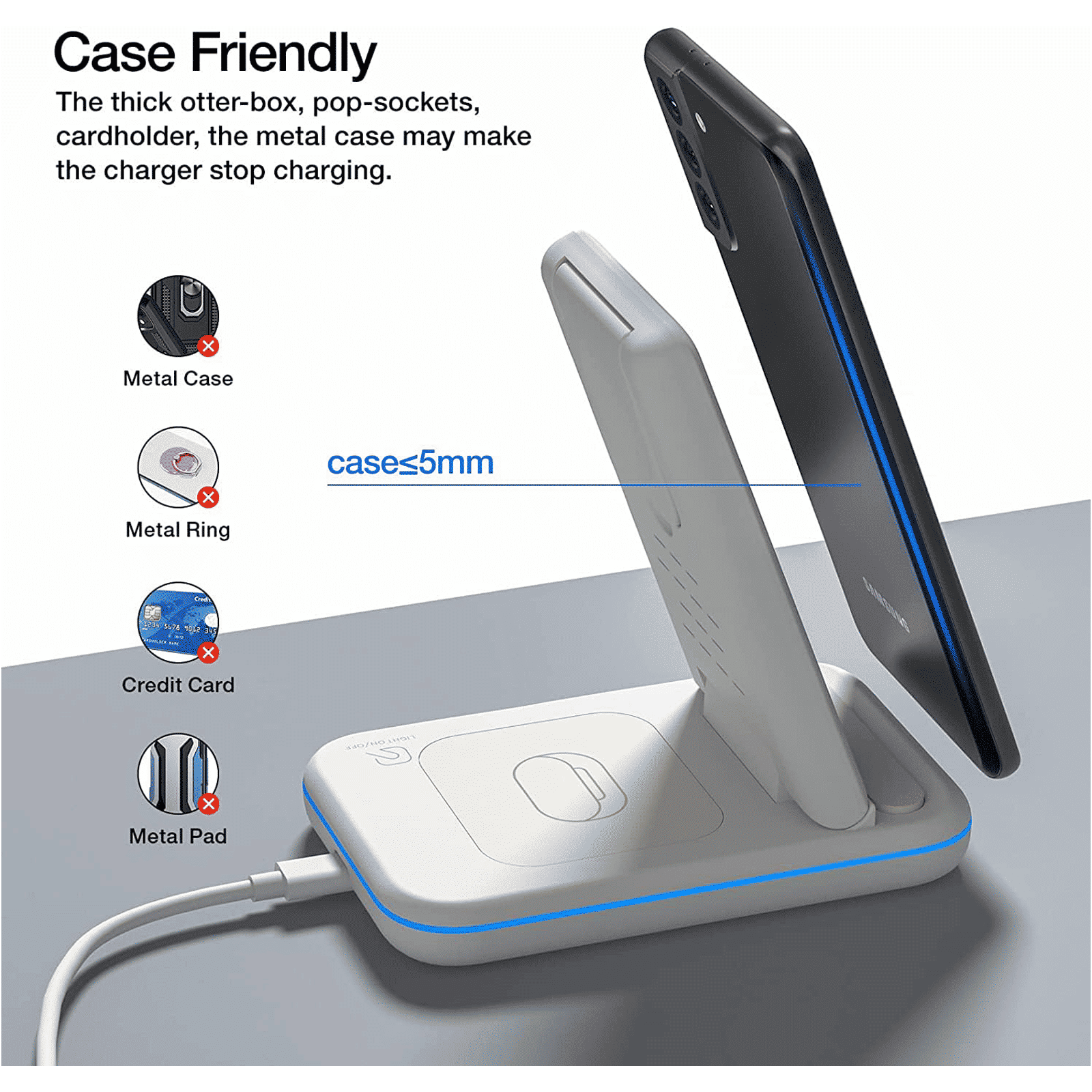 UNIGEN UNIDOCK 350 23W 3-in-1 Wireless Charger for iOS, Android, Smart Watch and TWS Earbuds (Qi Certified, Foldable Design, White)_3