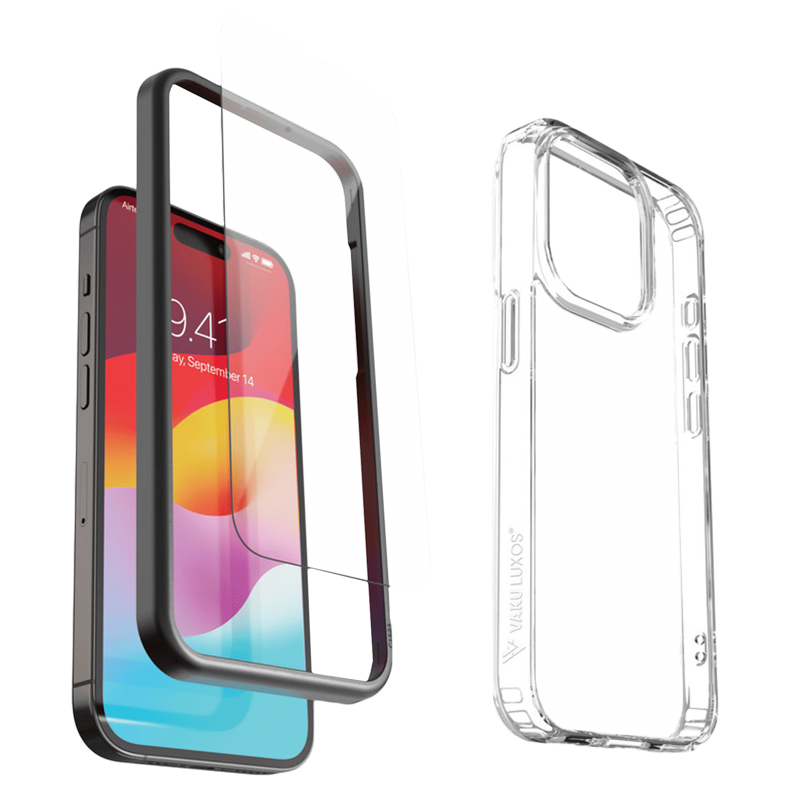 VAKU LUXOS SUPRKIT2 PC & TPU Back Cover for Apple iPhone 14 (Edge to Edge Protection, Clear)_1