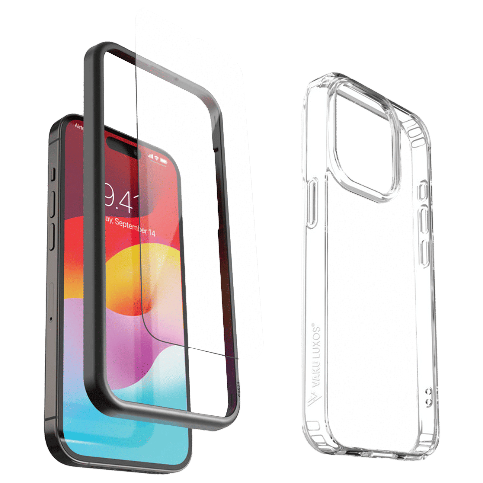 VAKU LUXOS SUPRKIT2 PC & TPU Back Cover for Apple iPhone 13 (Edge to Edge Protection, Clear)_1