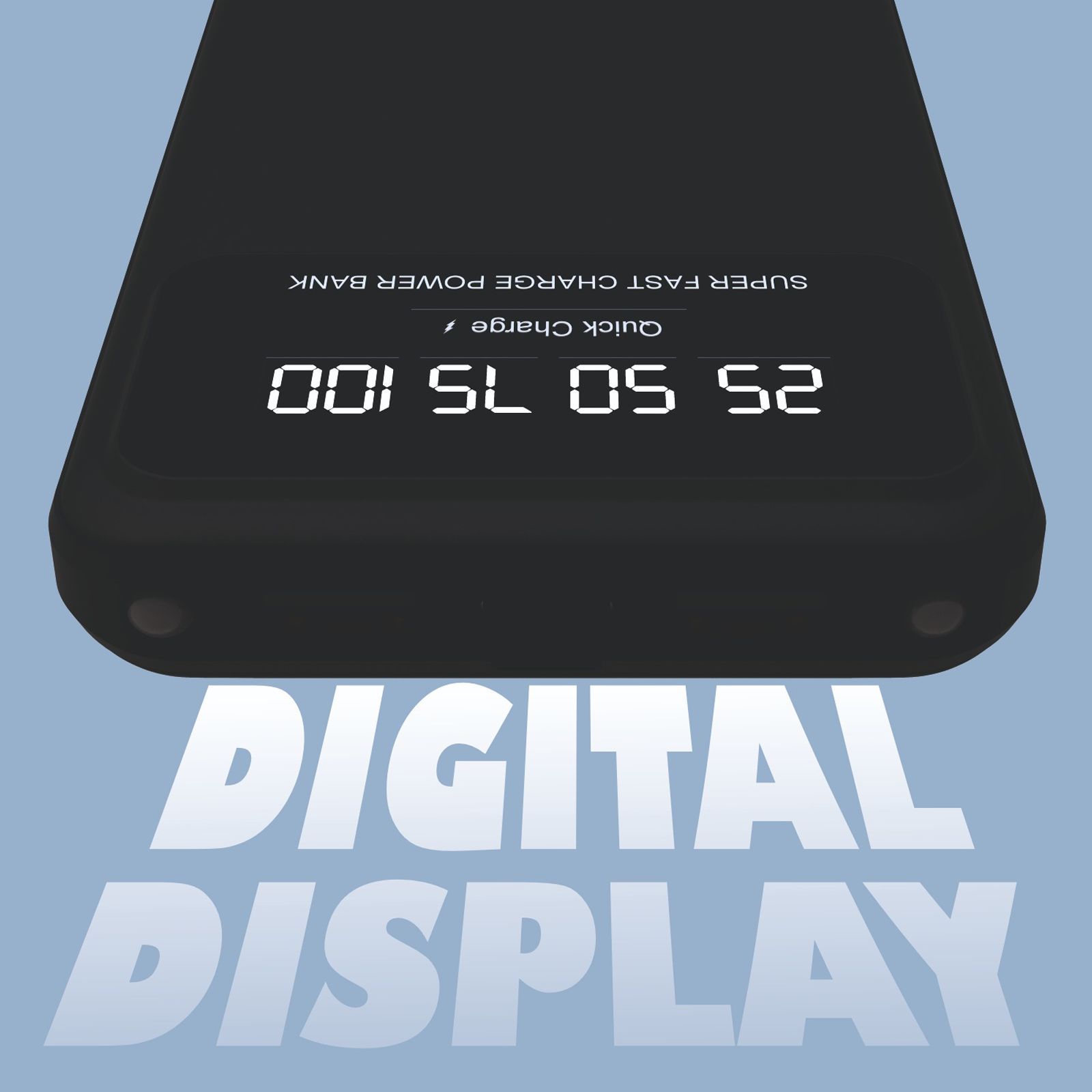 Candytech CTPB10PD 10000 mAh 24W Fast Charging Power Bank (2 Type A & 1 Type C Ports, Digital Display, Black)_6