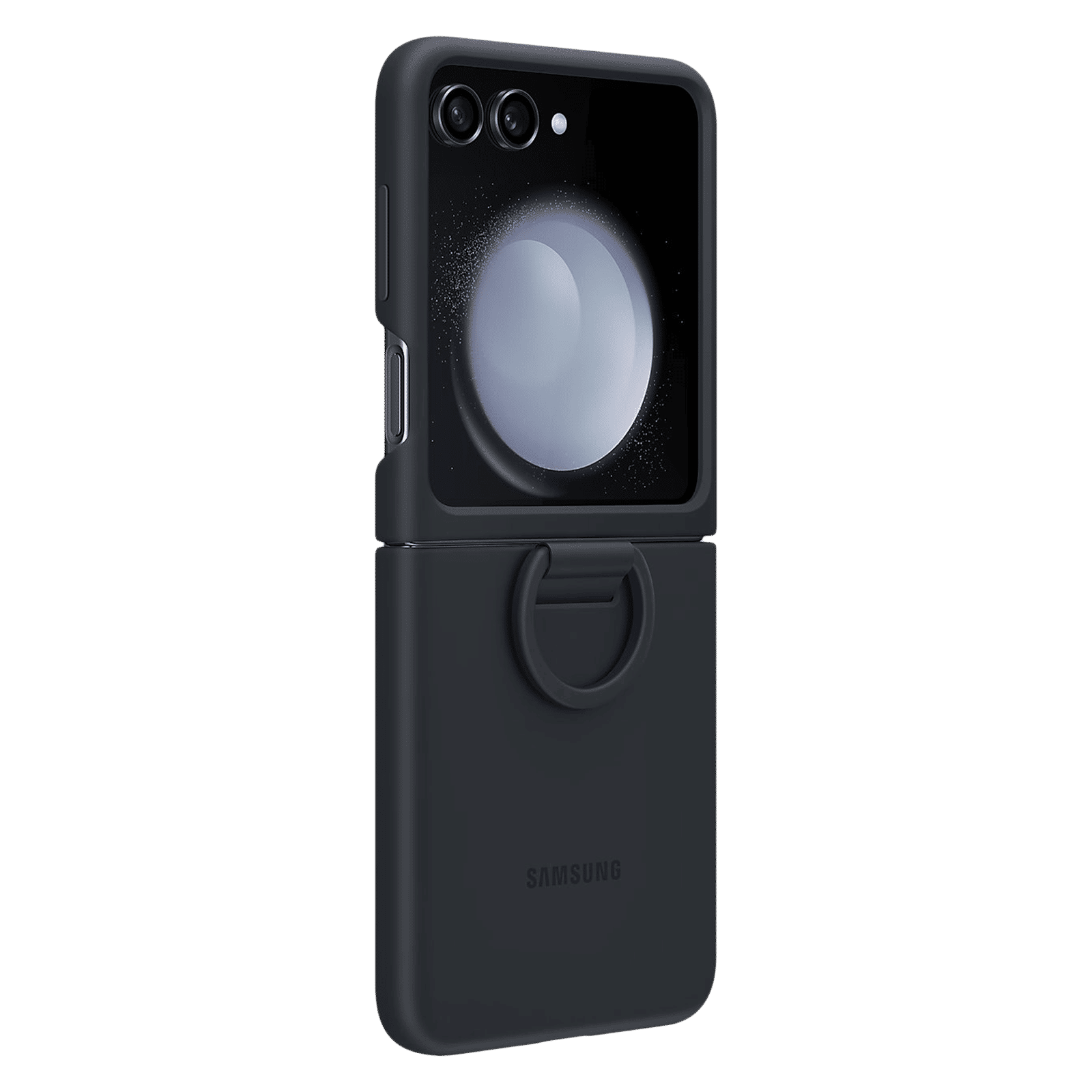 SAMSUNG Soft Silicone Back Case for Galaxy Z Flip5 (Ring Holder, Indigo)_1