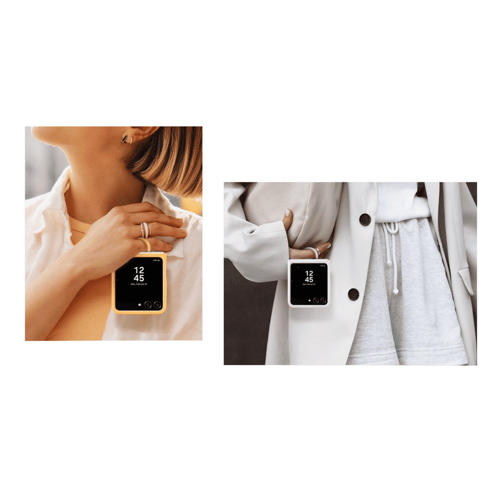 SAMSUNG Soft Silicone Back Case for Galaxy Z Flip5 (Ring Holder, Indigo)_4