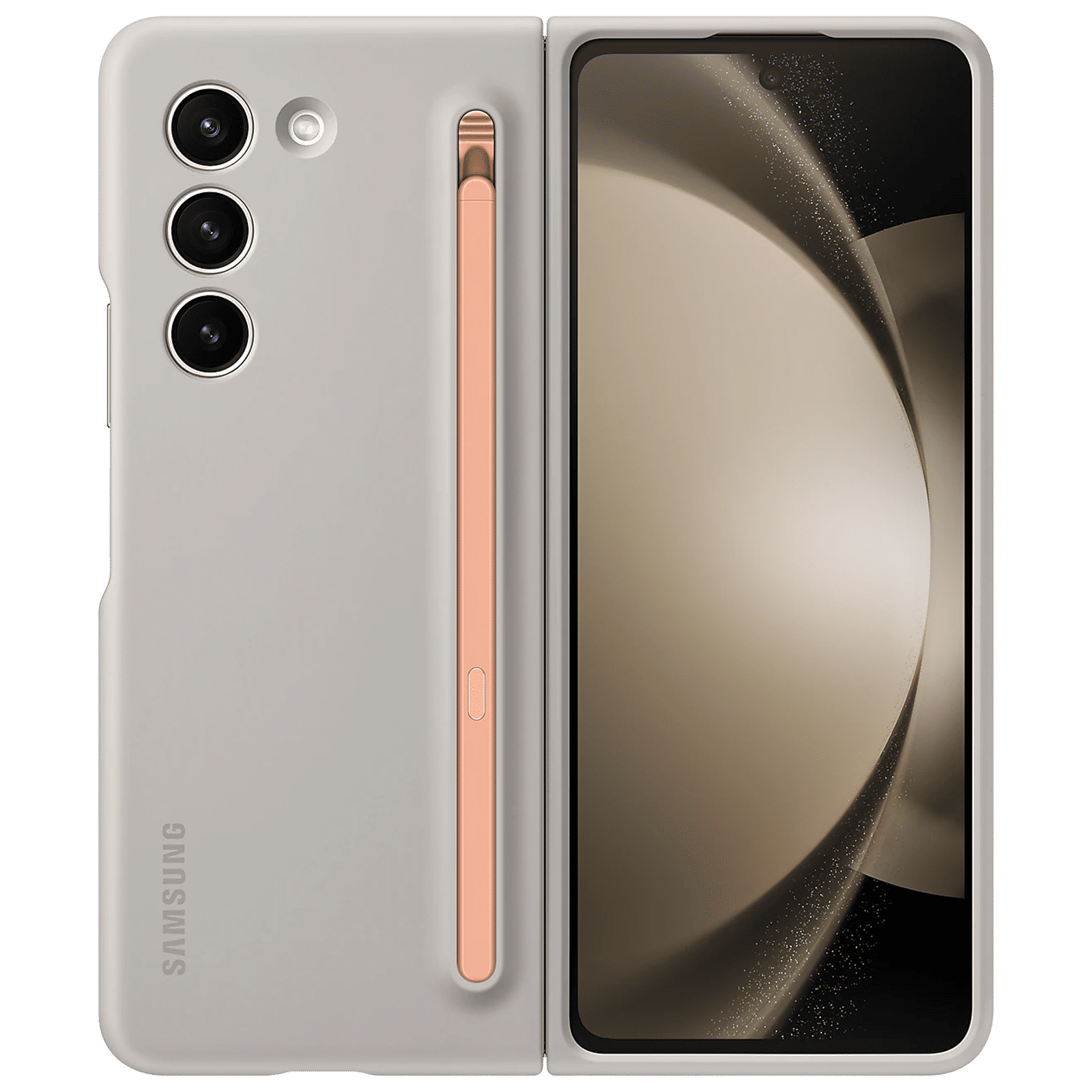 SAMSUNG Soft Back Case for Galaxy Z Fold5 (Built-in S Pen Slot, Sand) SAMSUNG Soft Back Case for Galaxy Z Fold5 (Built-in S Pen Slot, Sand)_1