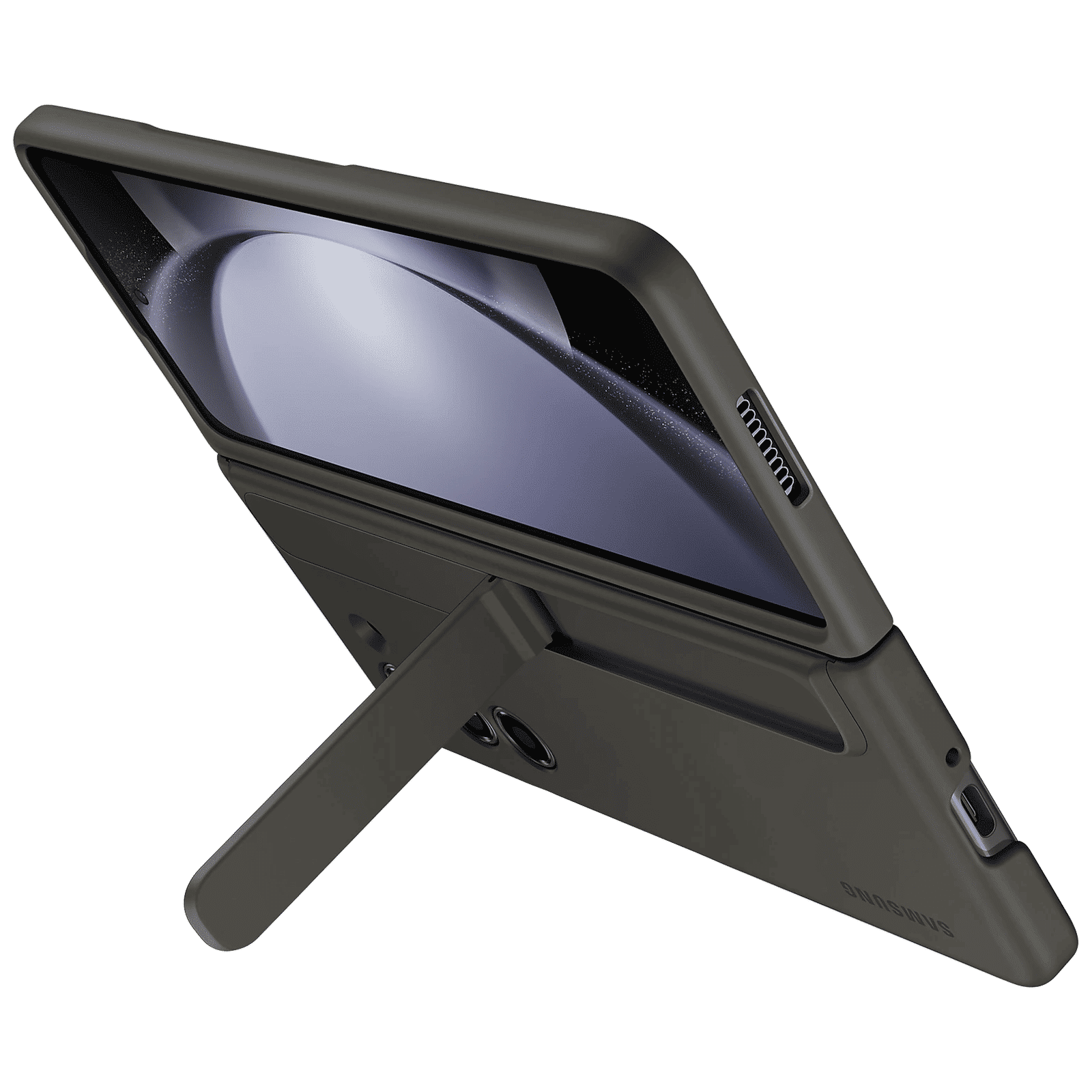 SAMSUNG Soft Back Case with Stand for Galaxy Z Fold5 (Hands Free Viewing, Graphite) SAMSUNG Soft Back Case with Stand for Galaxy Z Fold5 (Hands Free Viewing, Graphite)_4