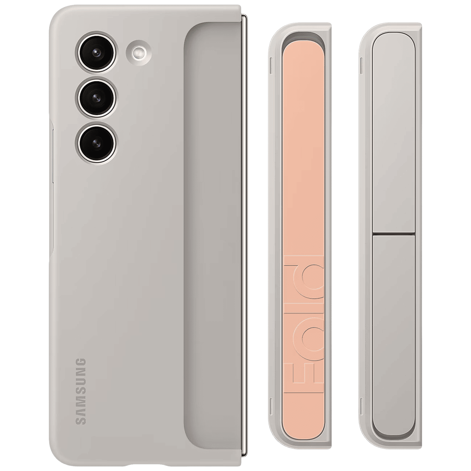 SAMSUNG Soft Back Case with Stand for Galaxy Z Fold5 (Hands Free Viewing, Sand)_1