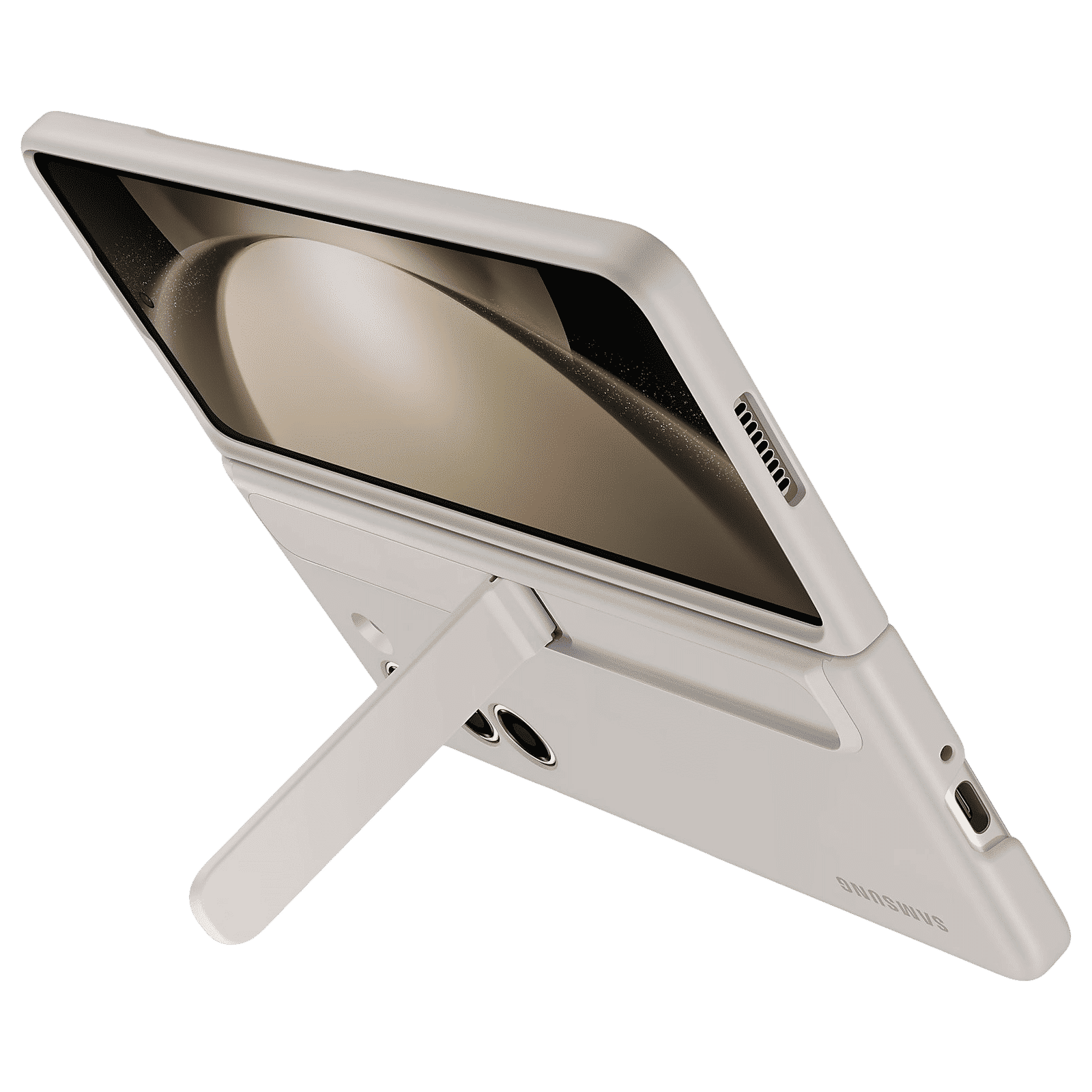 SAMSUNG Soft Back Case with Stand for Galaxy Z Fold5 (Hands Free Viewing, Sand)_4