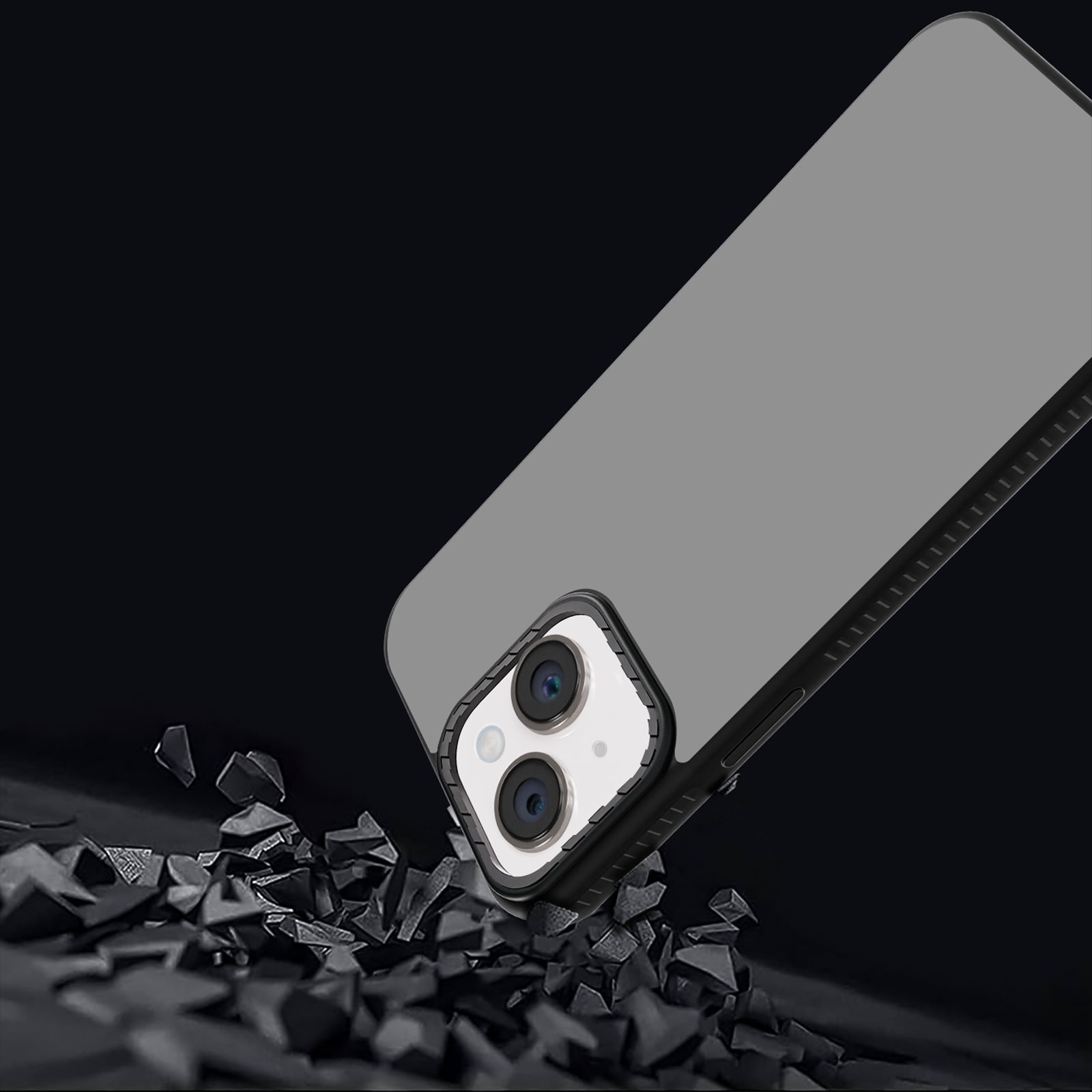 GRIPP Alpine Rubber Back Cover for Apple iPhone 15 (Scratch Protection, Black)_5