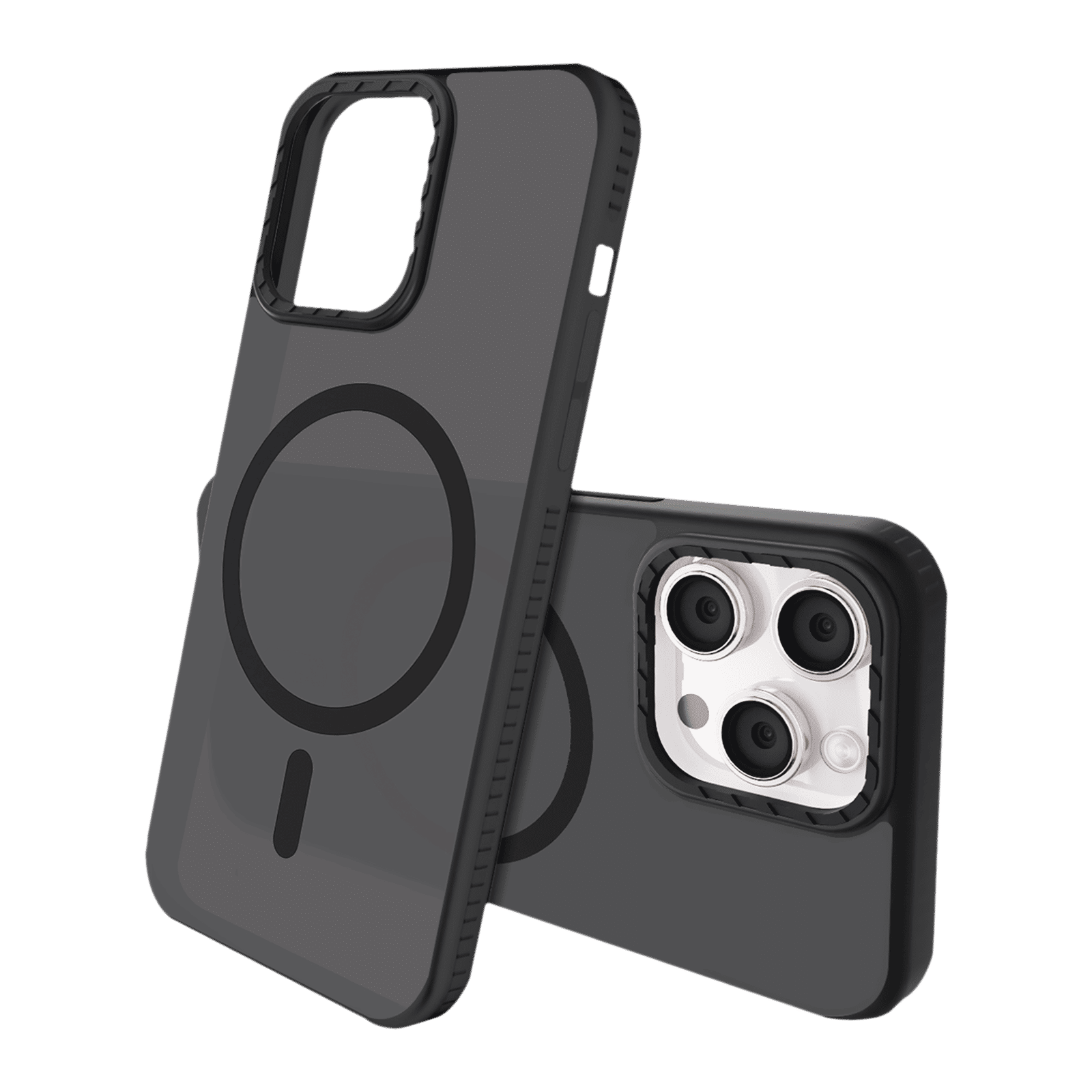 GRIPP Alpine Rubber Back Cover for Apple iPhone 15 Pro Max (MagSafe Compatible, Black)_3