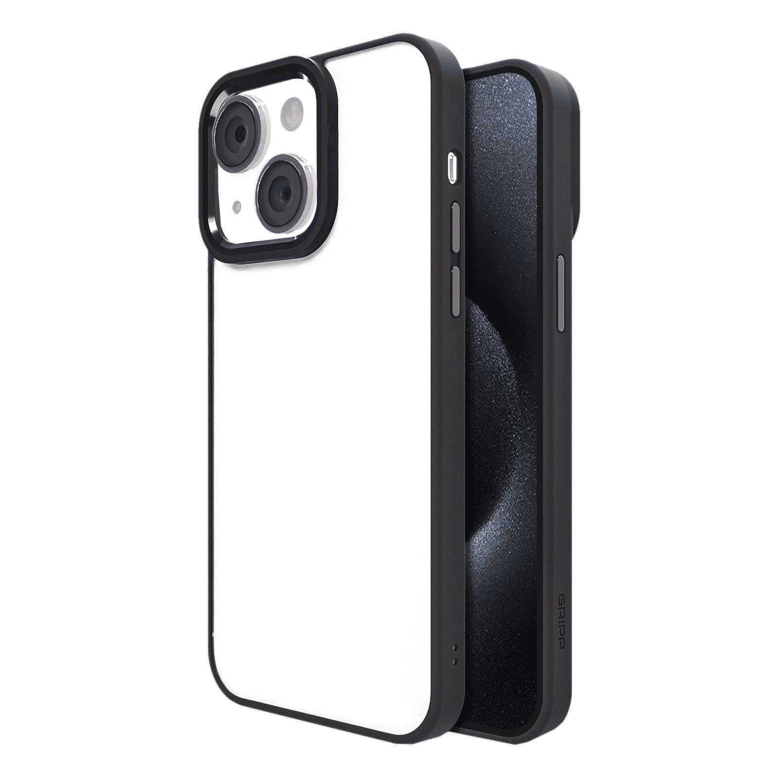 GRIPP Clarion Hard Polycarbonate Back Cover for Apple iPhone 15 Plus (Anti Bacterial Technology, Black)_1