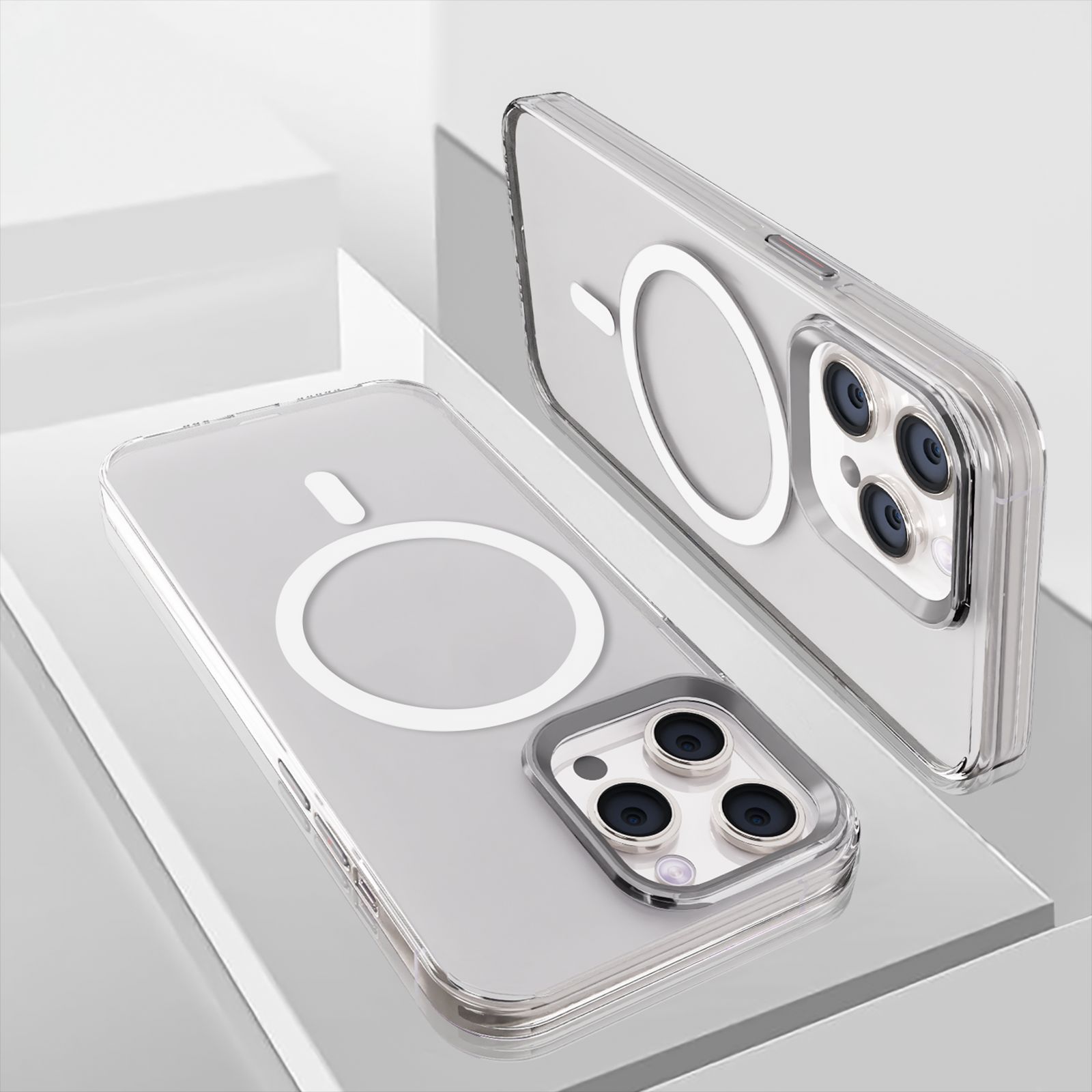 GRIPP Neo Xtreme Hard TPU & Polycarbonate Back Cover for Apple iPhone 15 Pro (MagSafe Compatible, Clear)_8