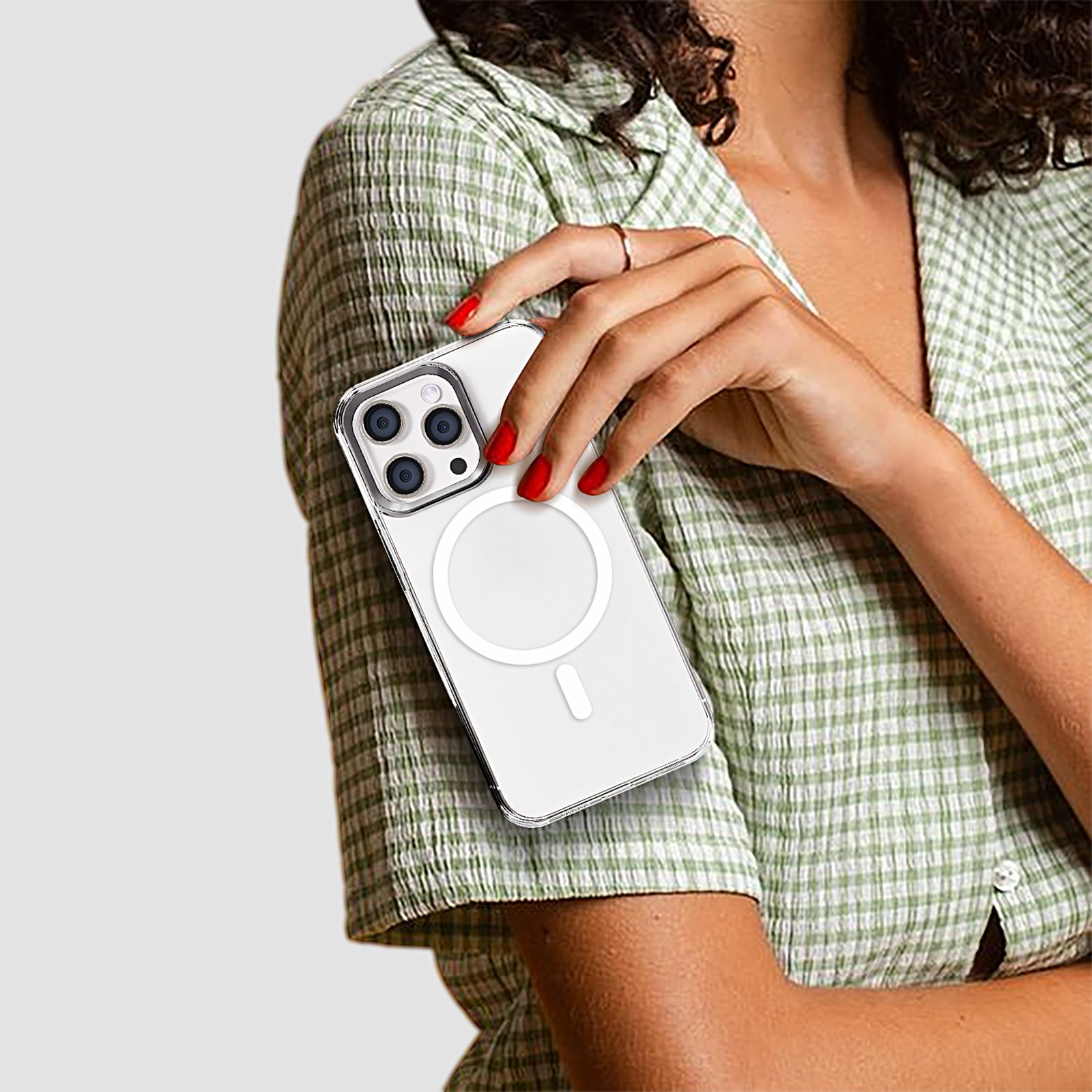 GRIPP Neo Xtreme Hard TPU & Polycarbonate Back Cover for Apple iPhone 15 Pro (MagSafe Compatible, Clear)_7