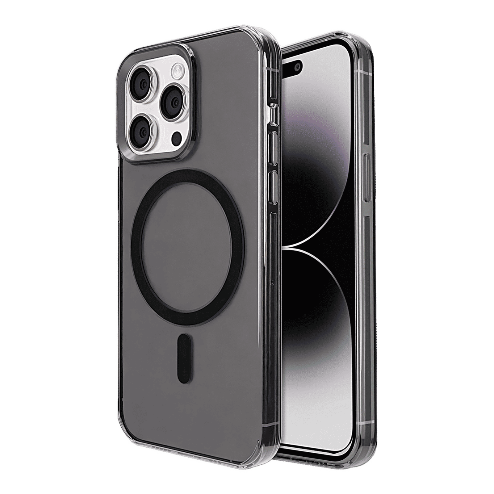 GRIPP Neo Xtreme Hard TPU & Polycarbonate Back Cover for Apple iPhone 15 Pro (MagSafe Compatible, Smoke)_1