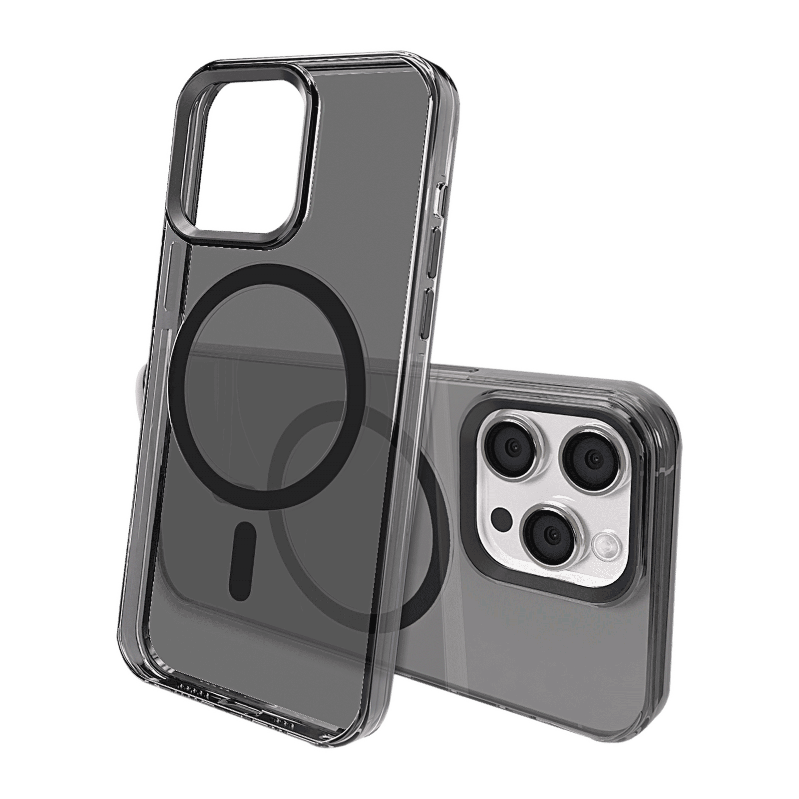 GRIPP Neo Xtreme Hard TPU & Polycarbonate Back Cover for Apple iPhone 15 Pro (MagSafe Compatible, Smoke)_3