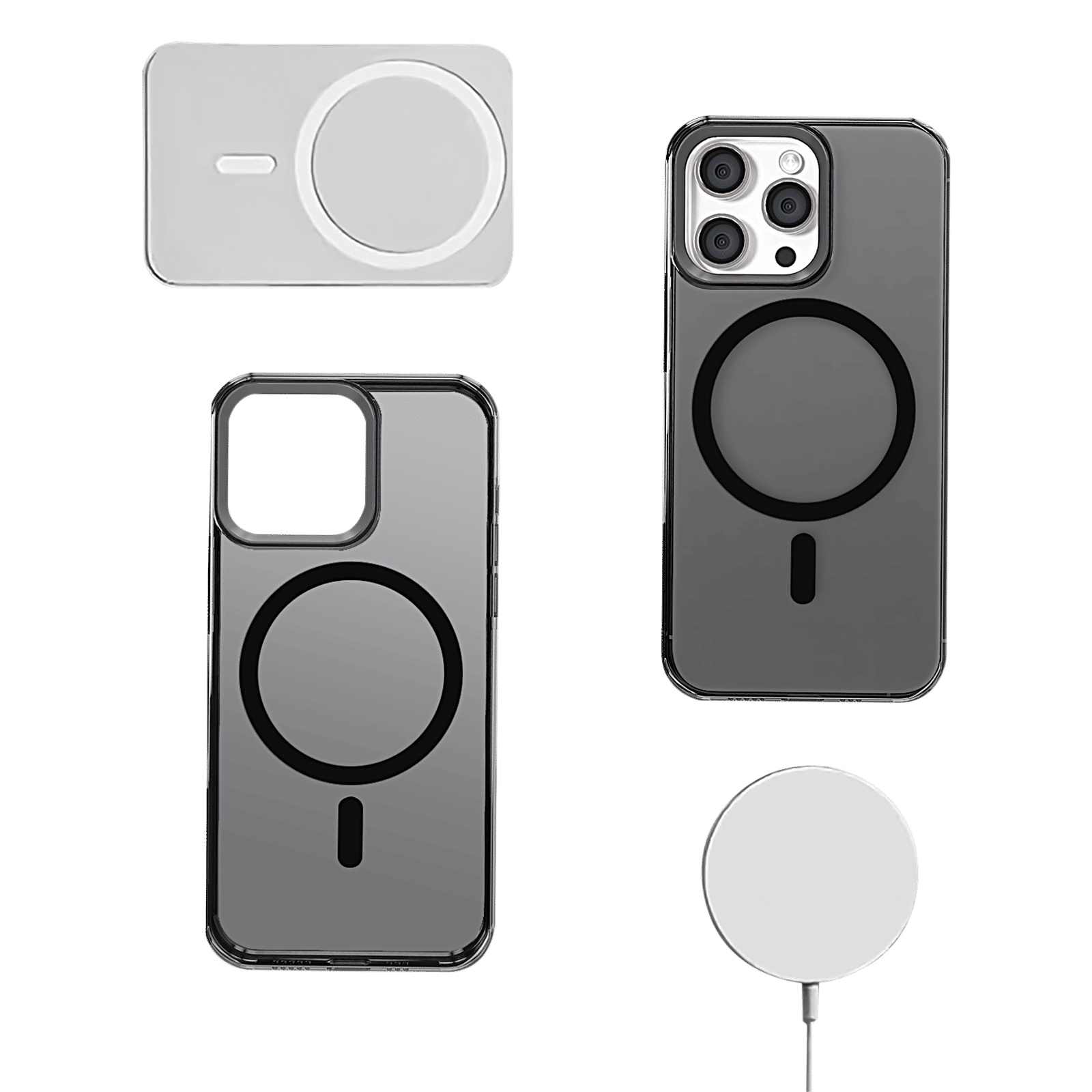 GRIPP Neo Xtreme Hard TPU & Polycarbonate Back Cover for Apple iPhone 15 Pro (MagSafe Compatible, Smoke)_4