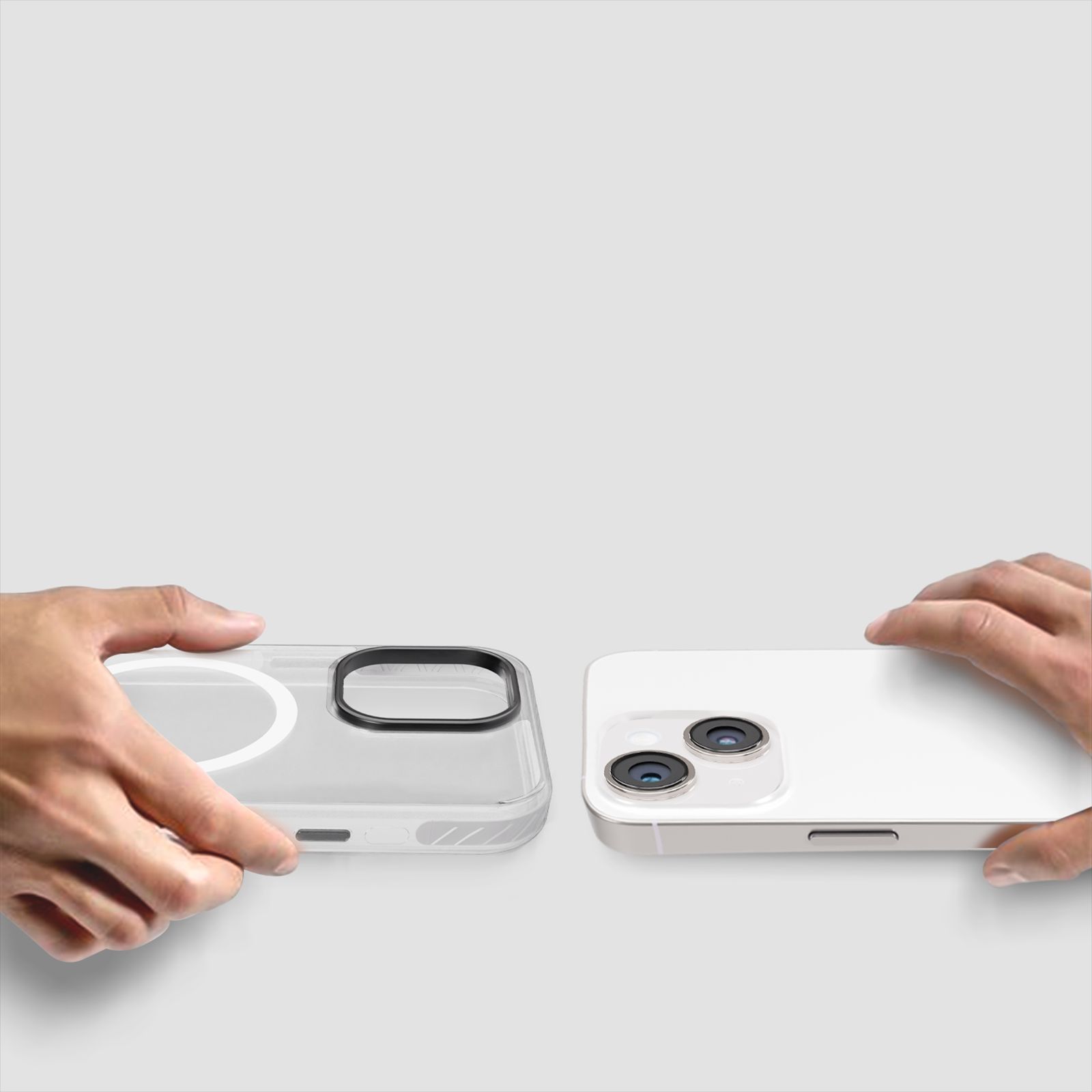 GRIPP Combat TPU & Polycarbonate Back Cover for Apple iPhone 15 (MagSafe Compatible, Clear)_7