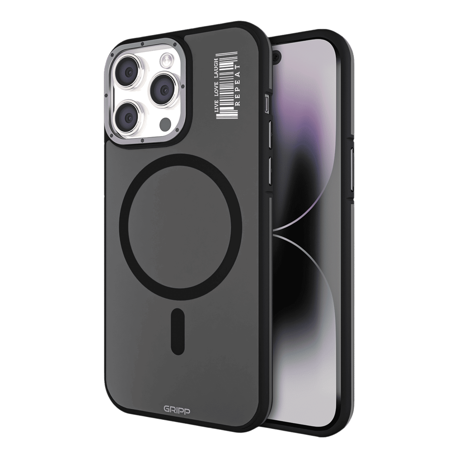 GRIPP Raigor Hard Polycarbonate Back Cover for Apple iPhone 15 Pro Max (MagSafe Compatible, Black)_1