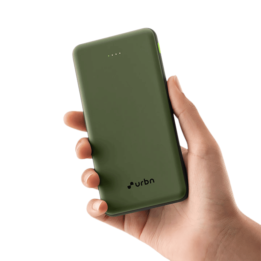urbn UPR105 10000 mAh 22.5W Fast Charging Power Bank (1 USB Type A and 2 Type C Ports, Ultra Slim, Power Delivery Compatible, Camo)_12