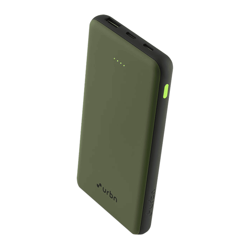 urbn UPR105 10000 mAh 22.5W Fast Charging Power Bank (1 USB Type A and 2 Type C Ports, Ultra Slim, Power Delivery Compatible, Camo)_4
