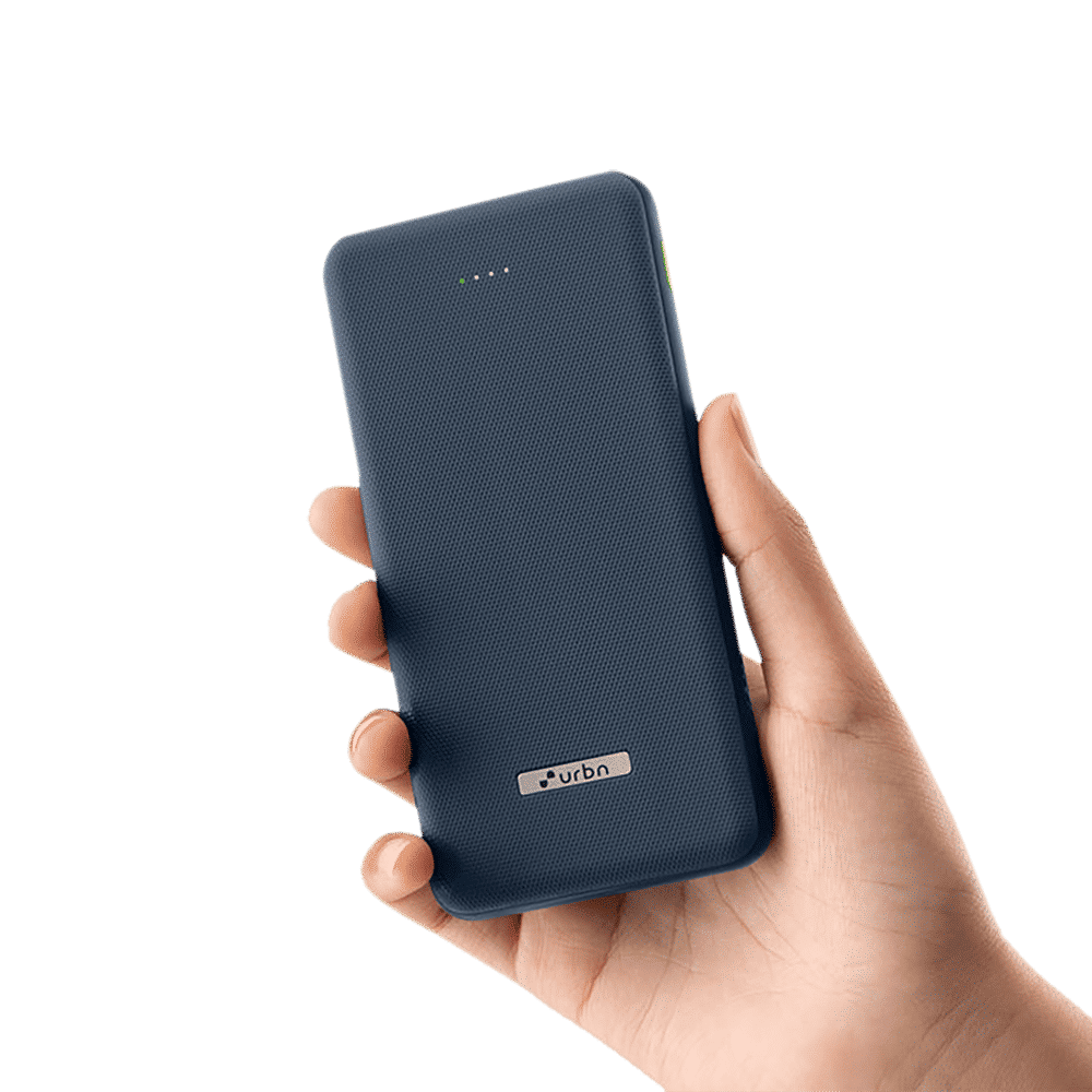 urbn UPR105 10000 mAh 22.5W Fast Charging Power Bank (1 USB Type A and 2 Type C Ports, Ultra Slim, Power Delivery Compatible, Blue)_12