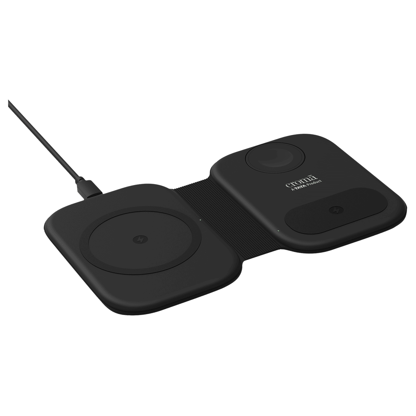Croma 15W 3-in-1 Wireless Charger for iPhone 14, 14 Pro, 15, 15 Pro, iWatch 4, 5, 6, 7, 8 (Qi Compatible, Foldable Design, Black)_6