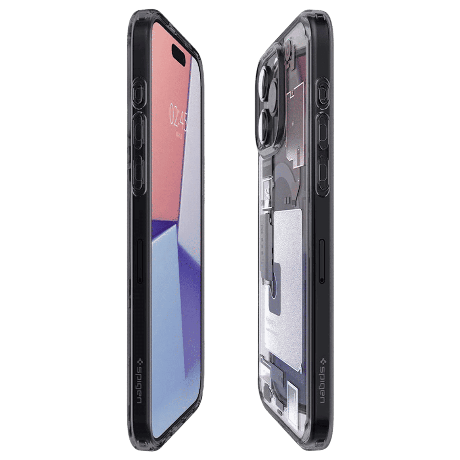 spigen Ultra Hybrid TPU & Polycarbonate Back Cover for Apple iPhone 15 Pro Max (Supports Wireless Charging, Zero One)_4
