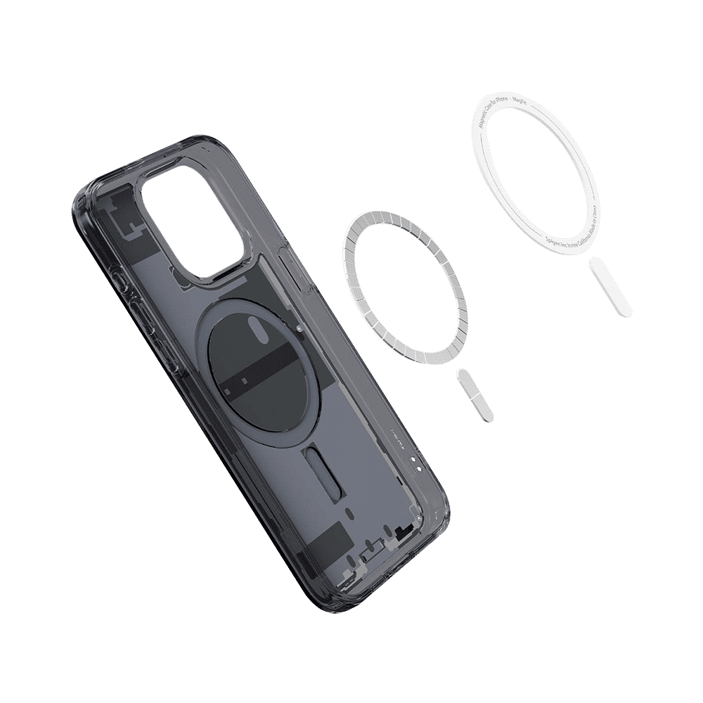 spigen Ultra Hybrid TPU & Polycarbonate Back Cover for Apple iPhone 15 Pro Max (Supports Wireless Charging, Zero One)_7