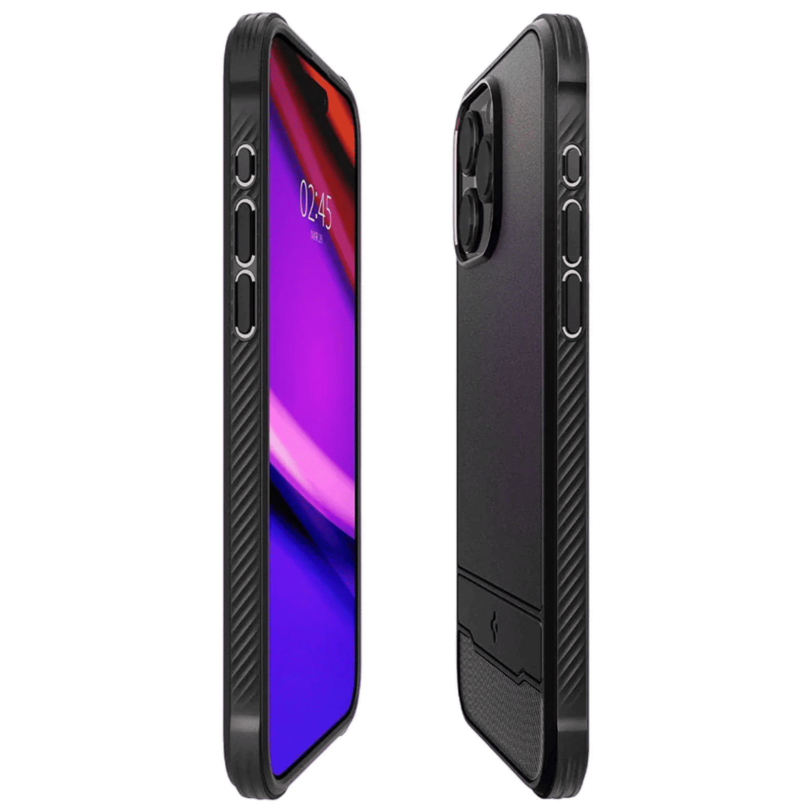 spigen Rugged Armor MagFit PC and TPU Back Cover for iPhone 15 Pro Max (Military Grade, Matte Black)_4