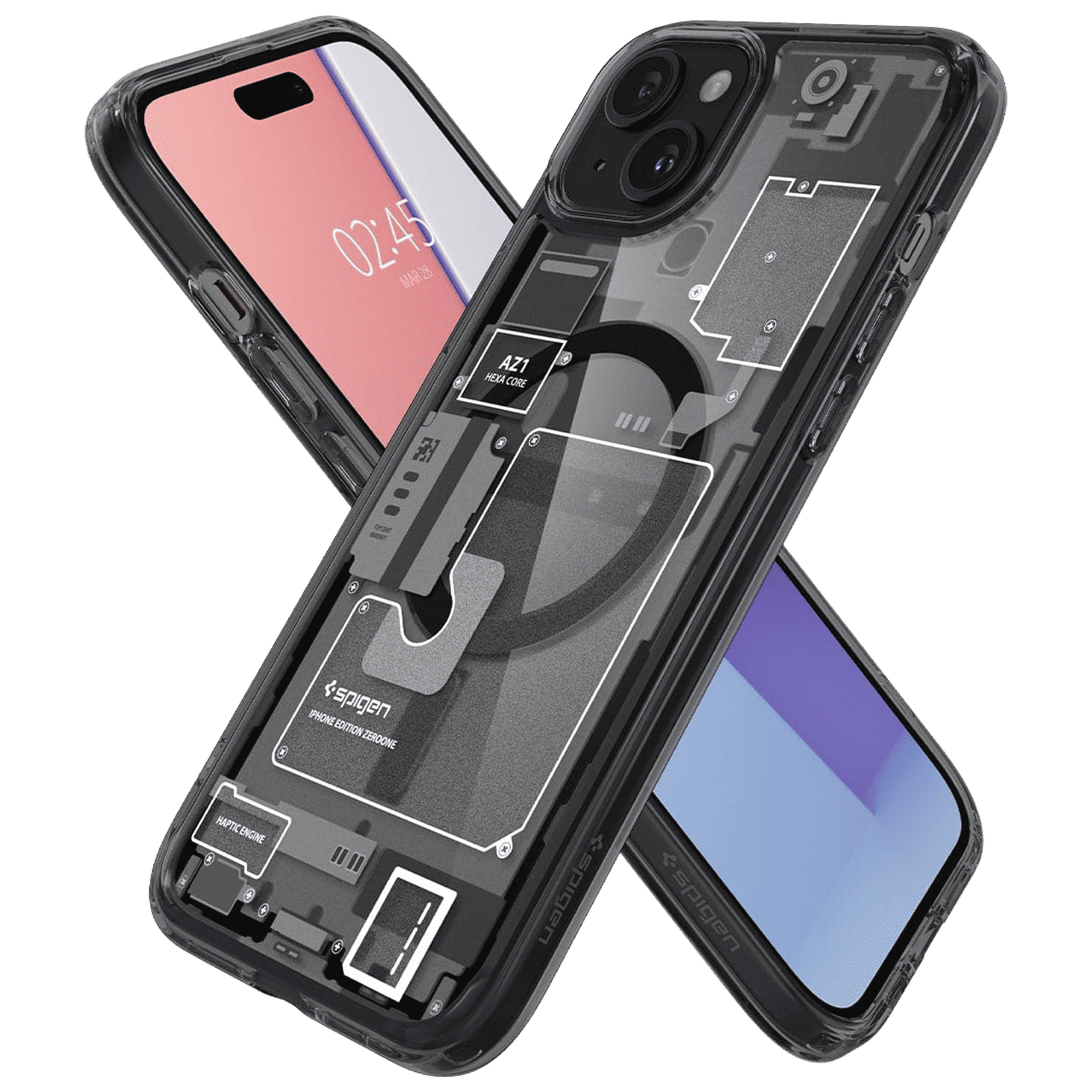 spigen ACS06664 Polycarbonate Back Case for Apple iPhone 15 Plus (Air Cushion Technology, Zero One) spigen ACS06664 Polycarbonate Back Case for Apple iPhone 15 Plus (Air Cushion Technology, Zero One)_5