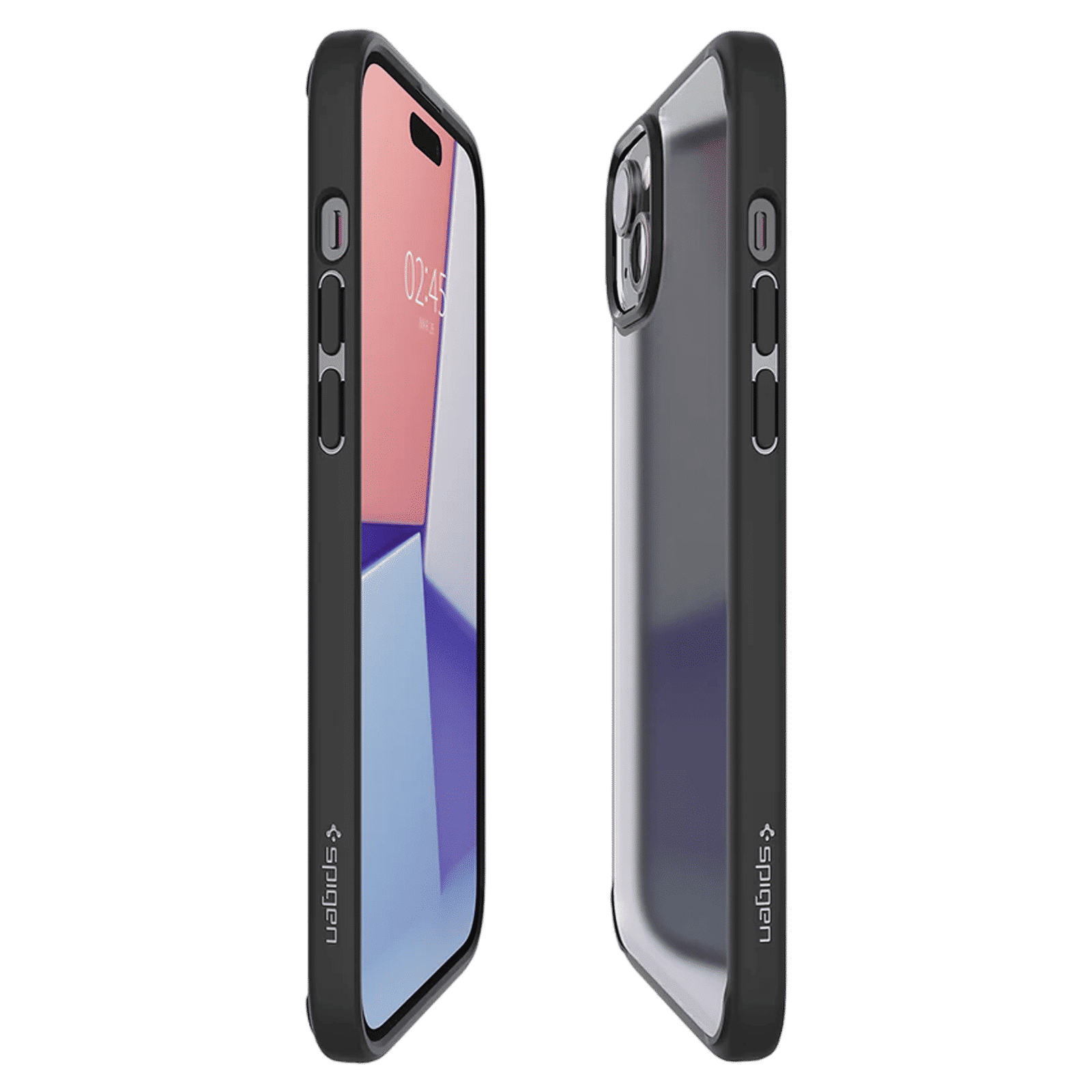 spigen Ultra Hybrid TPU & Polycarbonate Back Cover for Apple iPhone 15 Plus (Supports Wireless Charging, Frost Black)_8