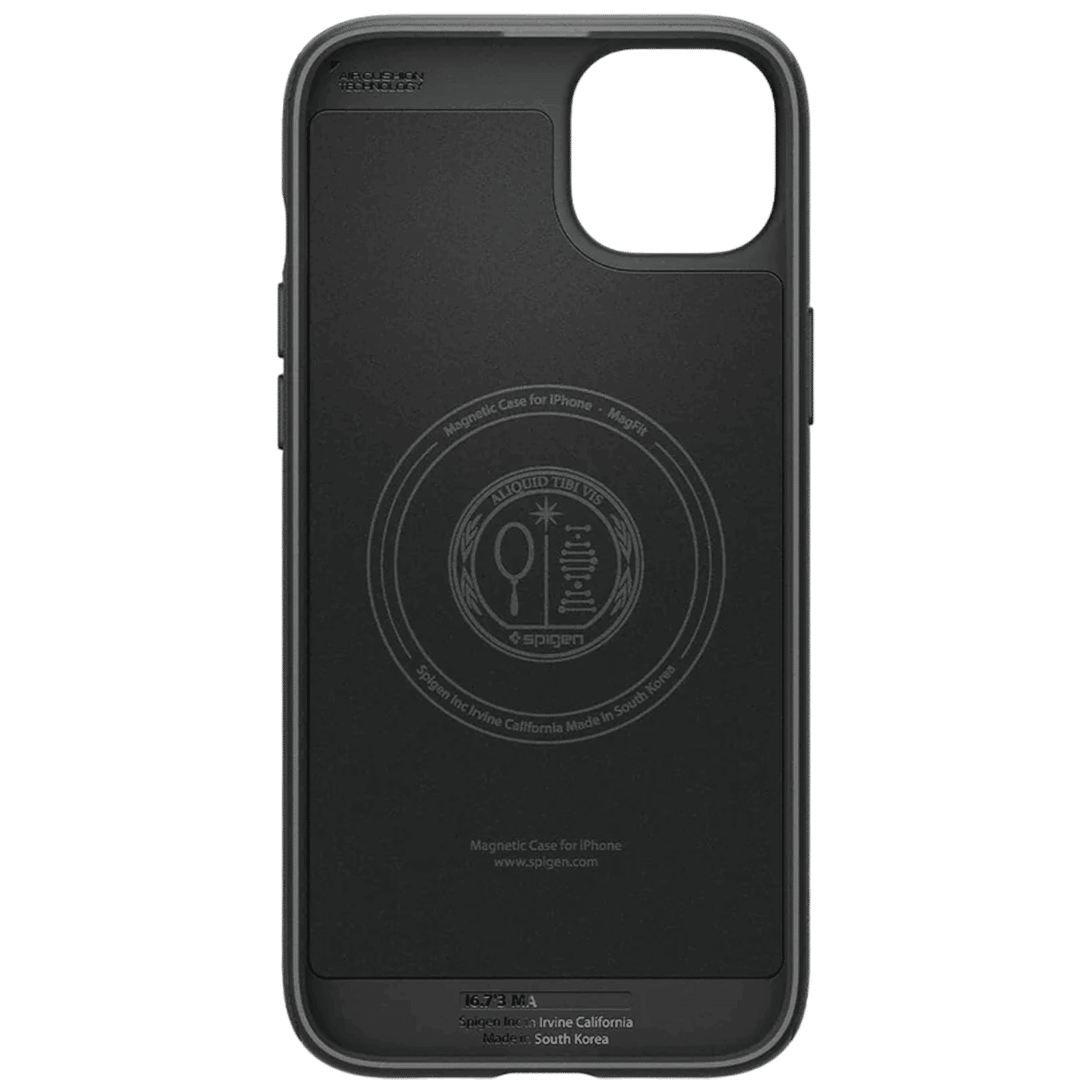 spigen Mag Armor MagFit Thermoplastic Polyurethane Back Case for iPhone 15 Plus (Air Cushion Technology, Matte Black)_5