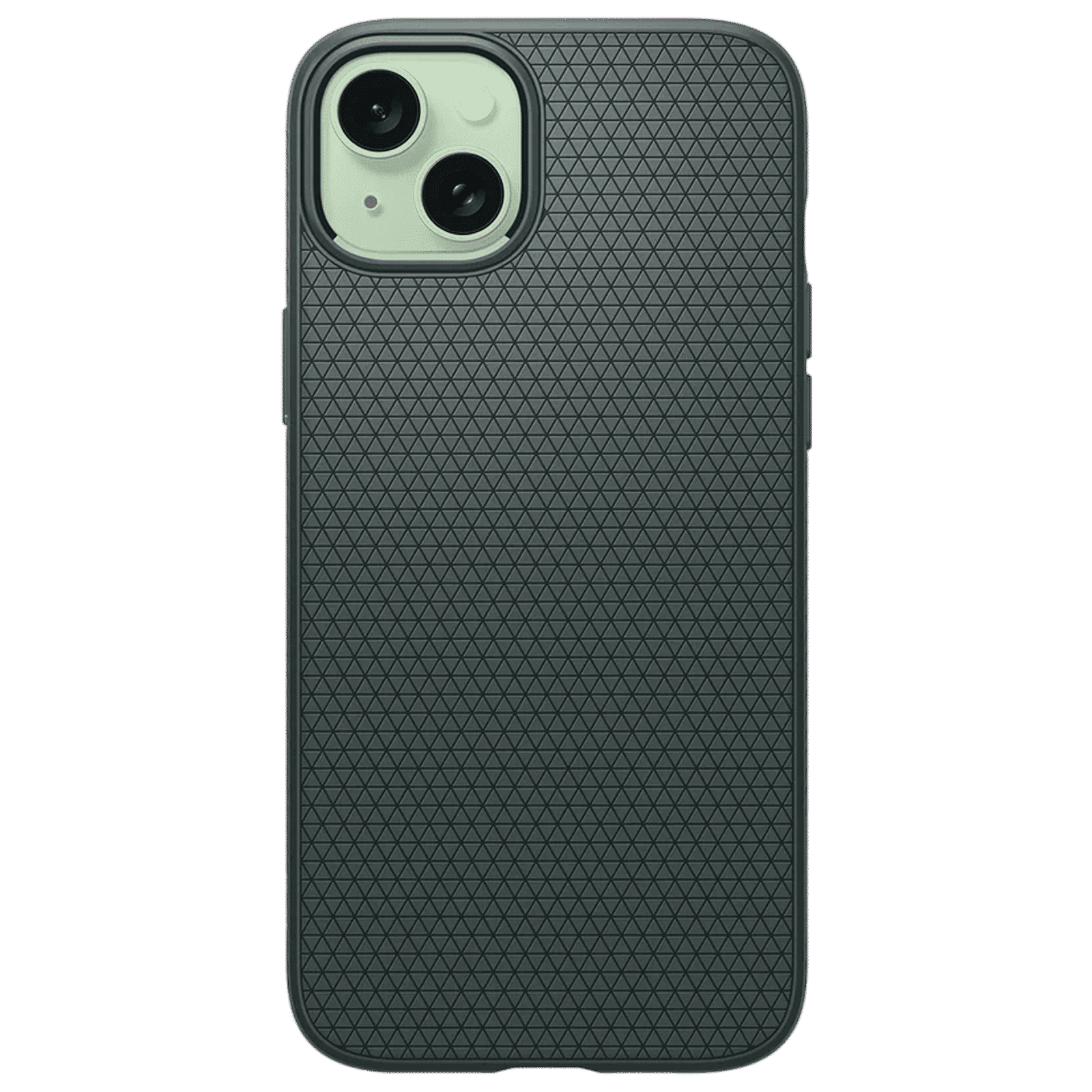 spigen Liquid Air Soft Thermoplastic Polyurethane Back Case for iPhone 15 Plus (Air Cushion Technology, Abyss Green)_3